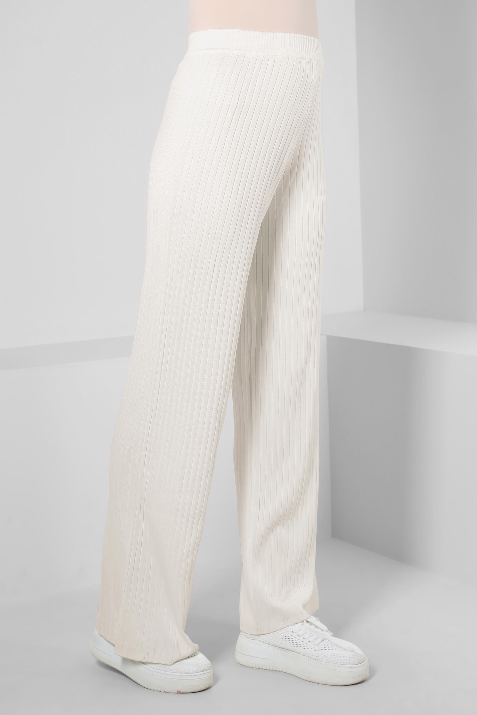 Vêtements hijab BLANC PANTALON EN MAILLE 70608