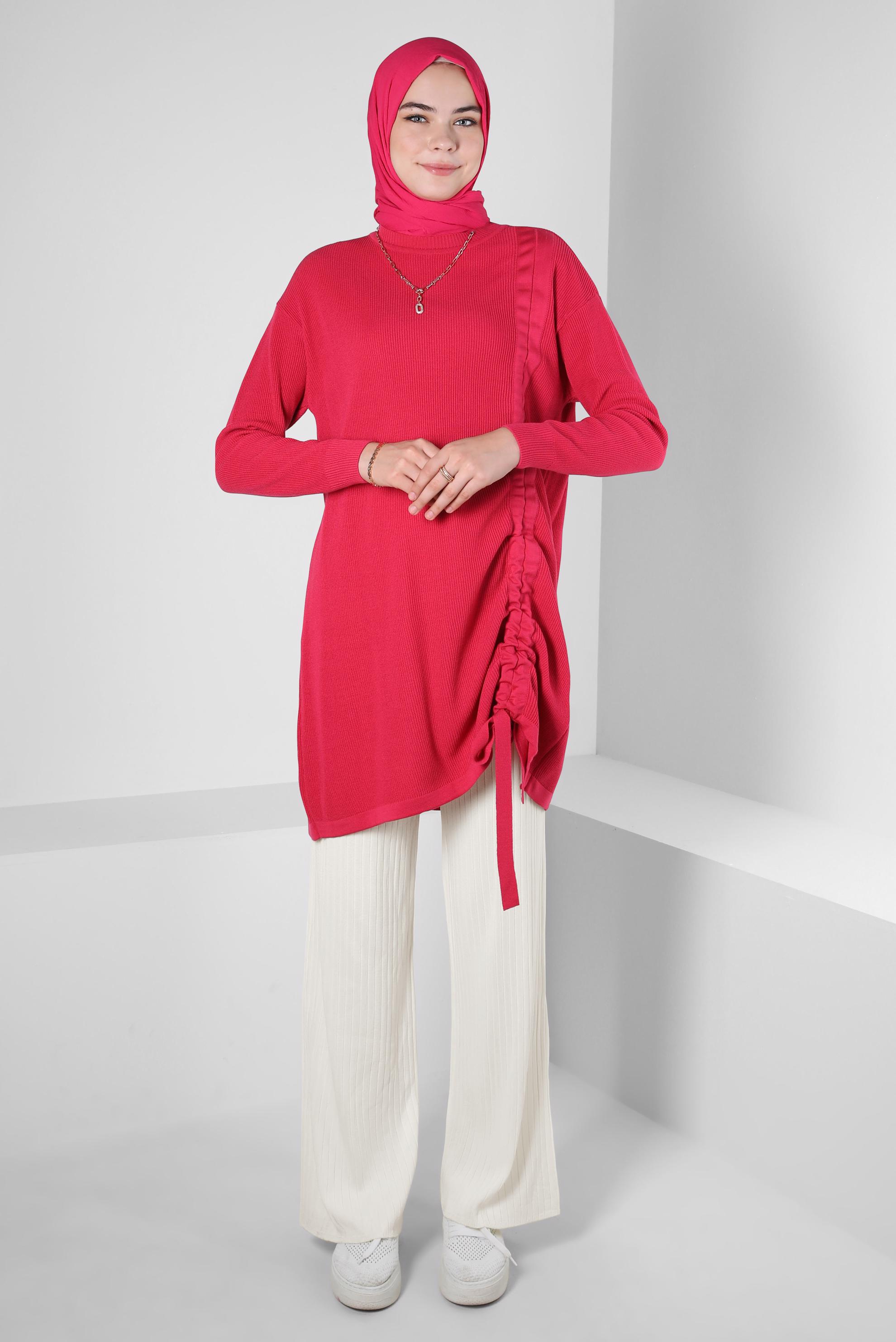 Vêtements hijab BLANC PANTALON EN MAILLE 70608