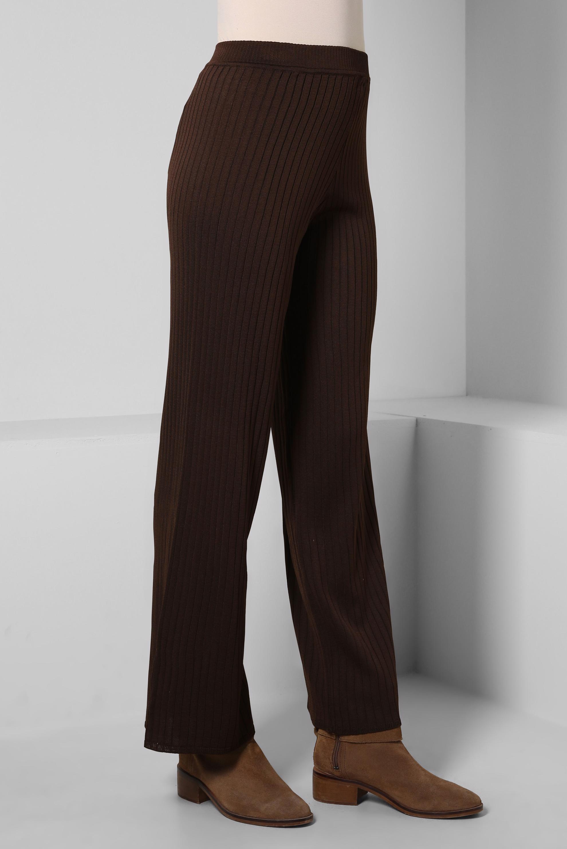 Vêtements hijab BRUN PANTALON EN MAILLE 70608