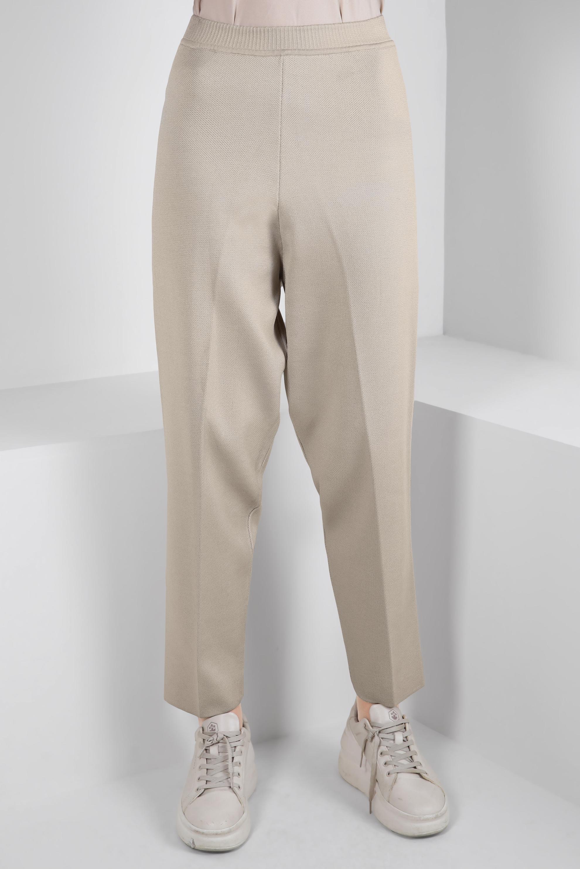 Tesettür giyim BEJ YÜKSEK BEL TRİKO PANTOLON 70609