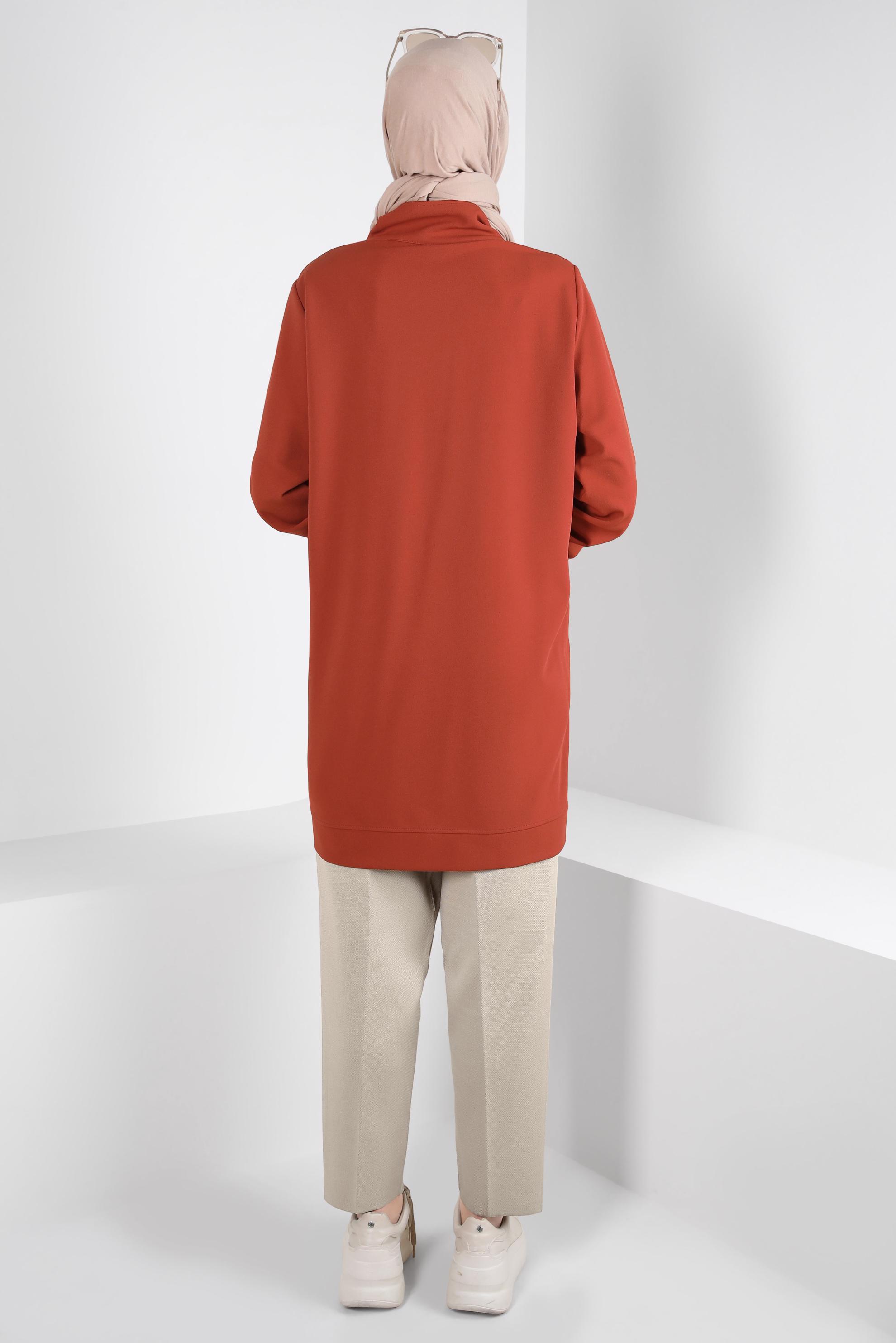 Tesettür giyim BEJ YÜKSEK BEL TRİKO PANTOLON 70609