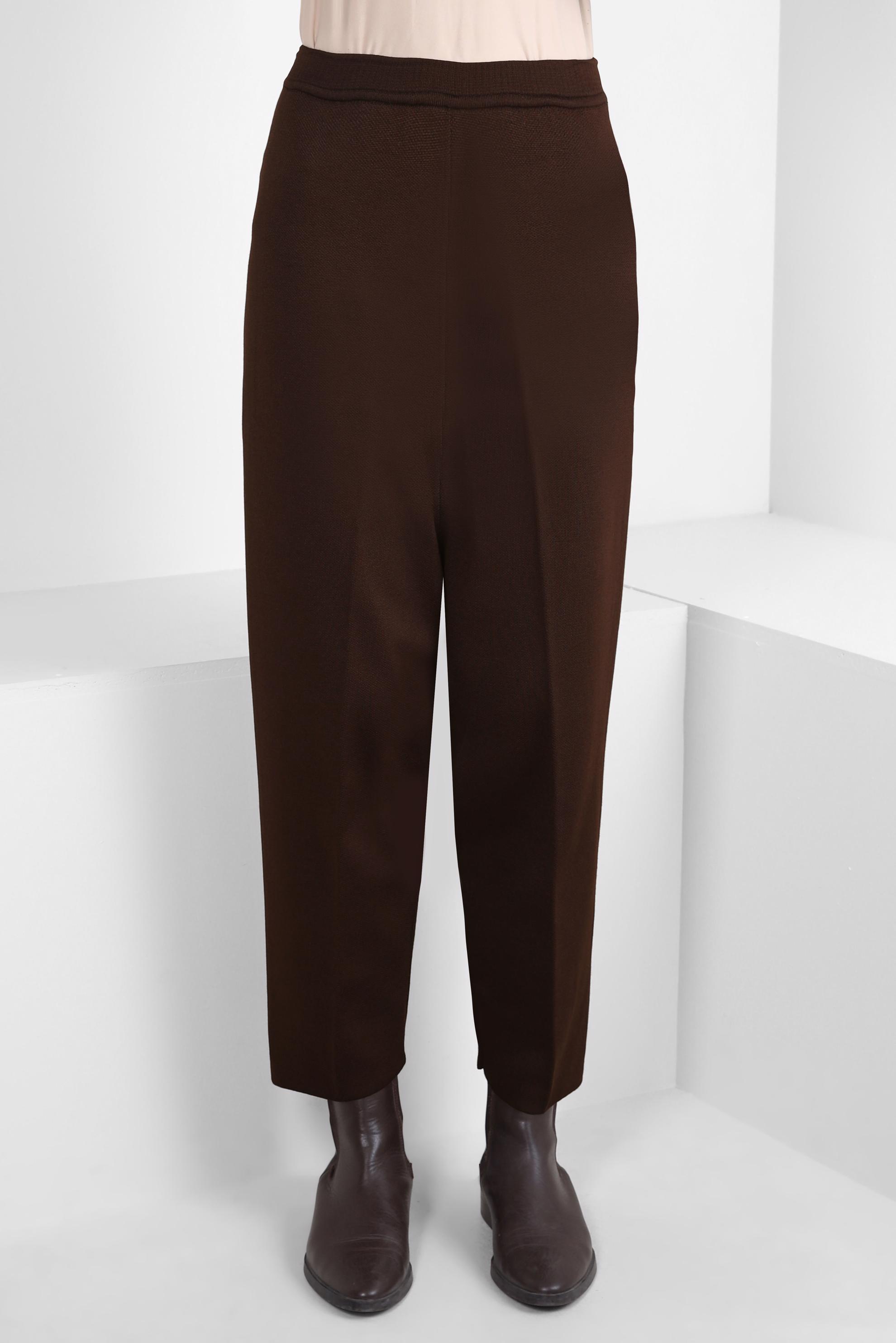 Tesettür giyim KAHVE YÜKSEK BEL TRİKO PANTOLON 70609