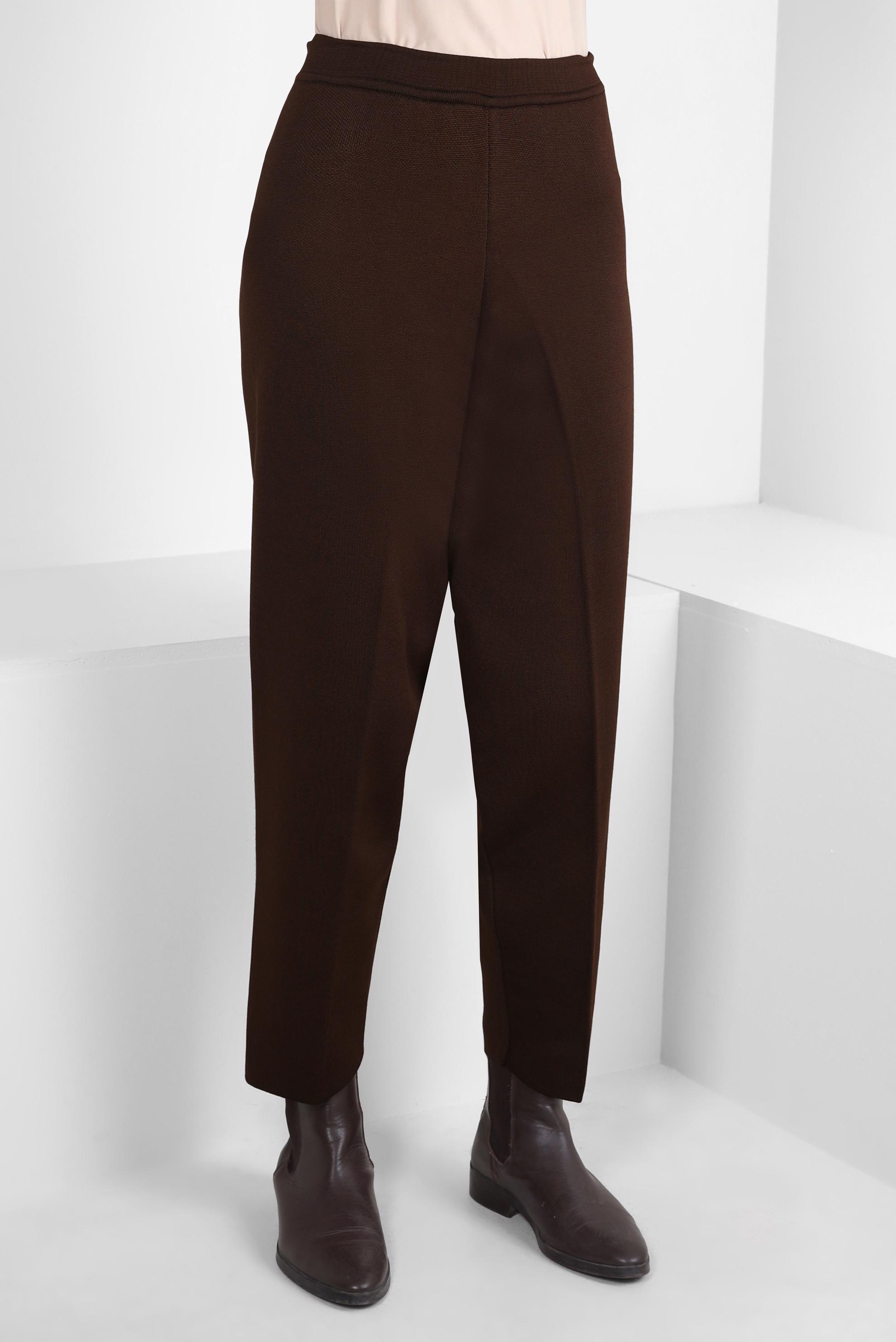 Tesettür giyim KAHVE YÜKSEK BEL TRİKO PANTOLON 70609