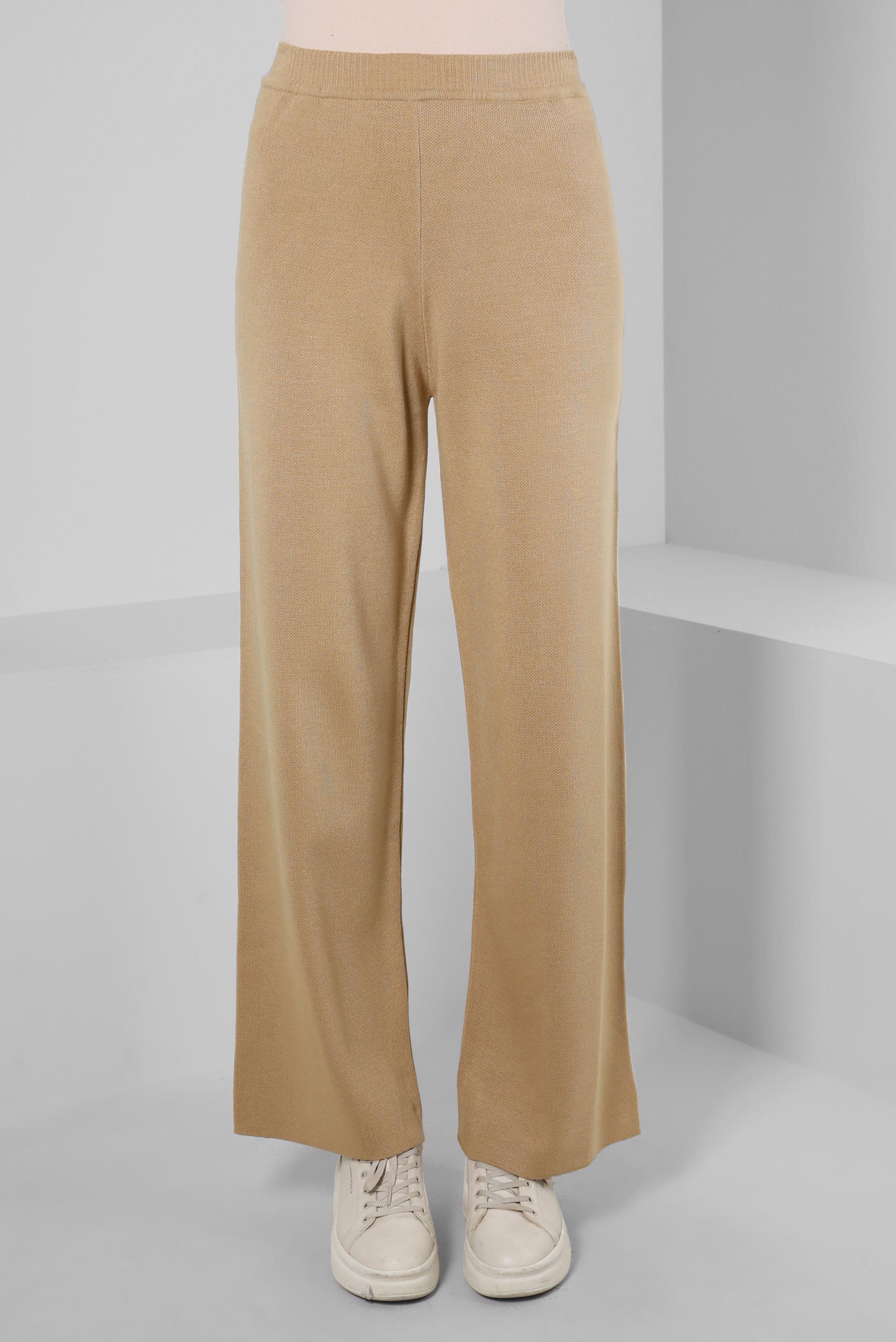 Vêtements hijab BRUN PANTALON EN MAILLE 70610