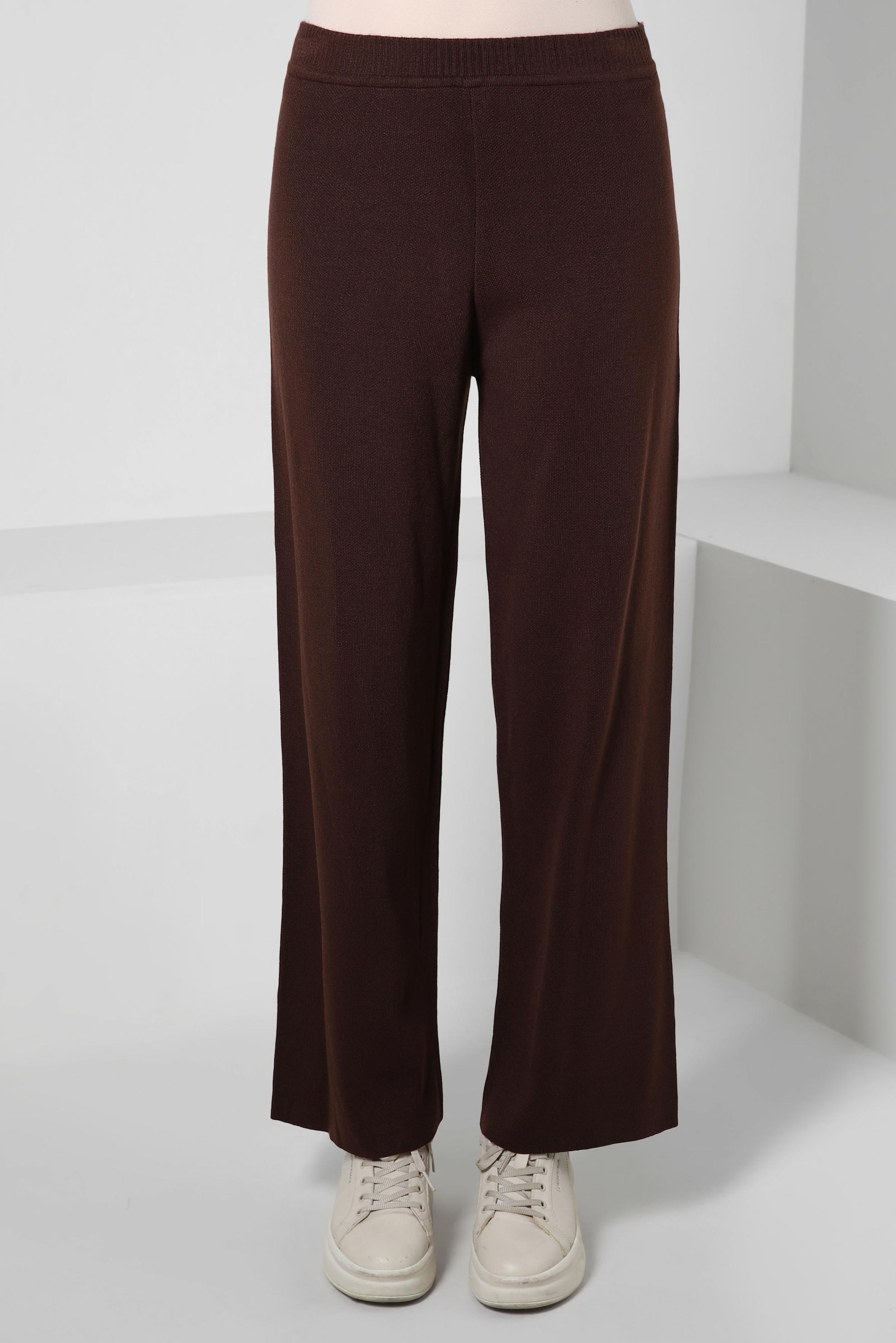 Vêtements hijab BRUN PANTALON EN MAILLE 70610