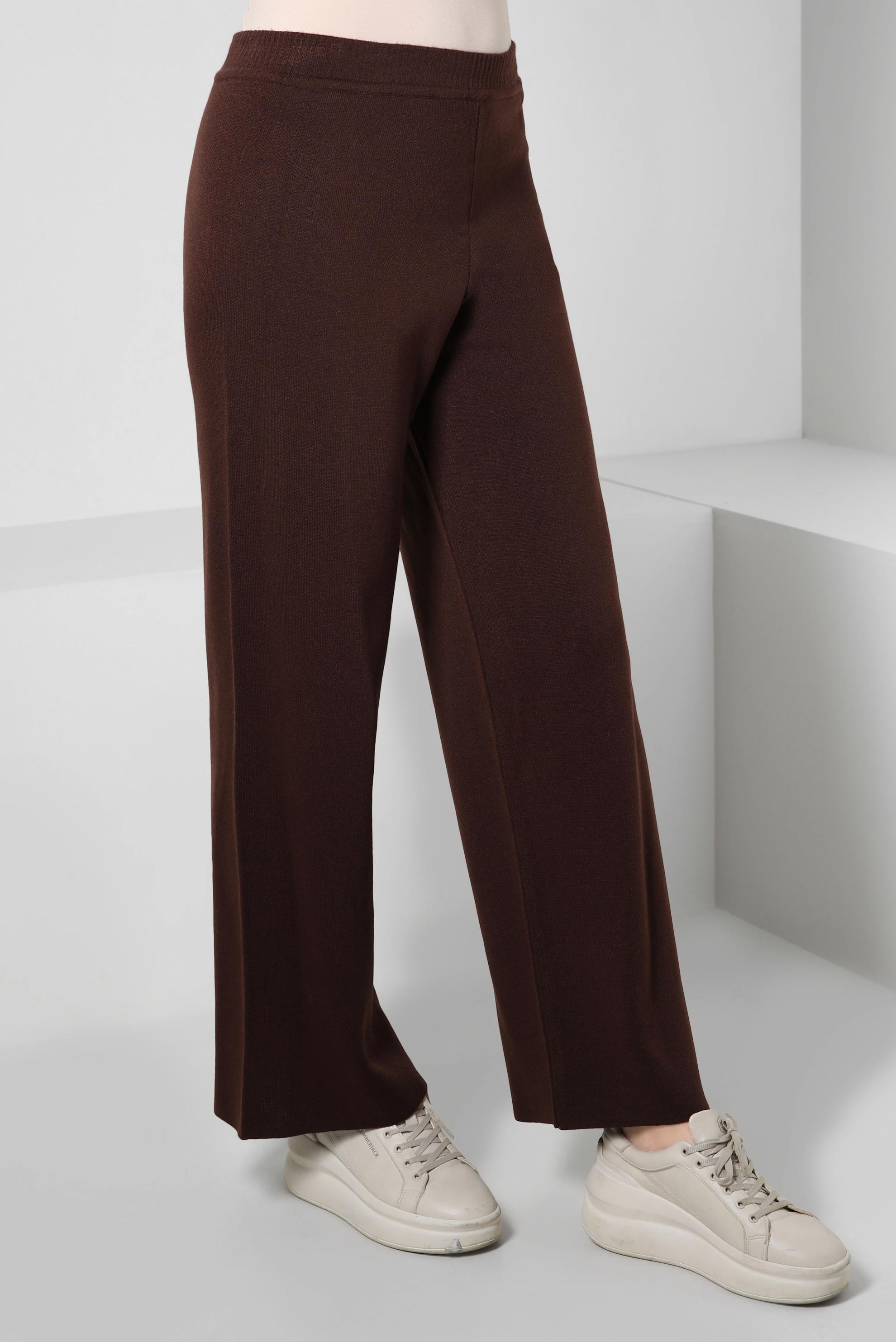 Vêtements hijab BRUN PANTALON EN MAILLE 70610