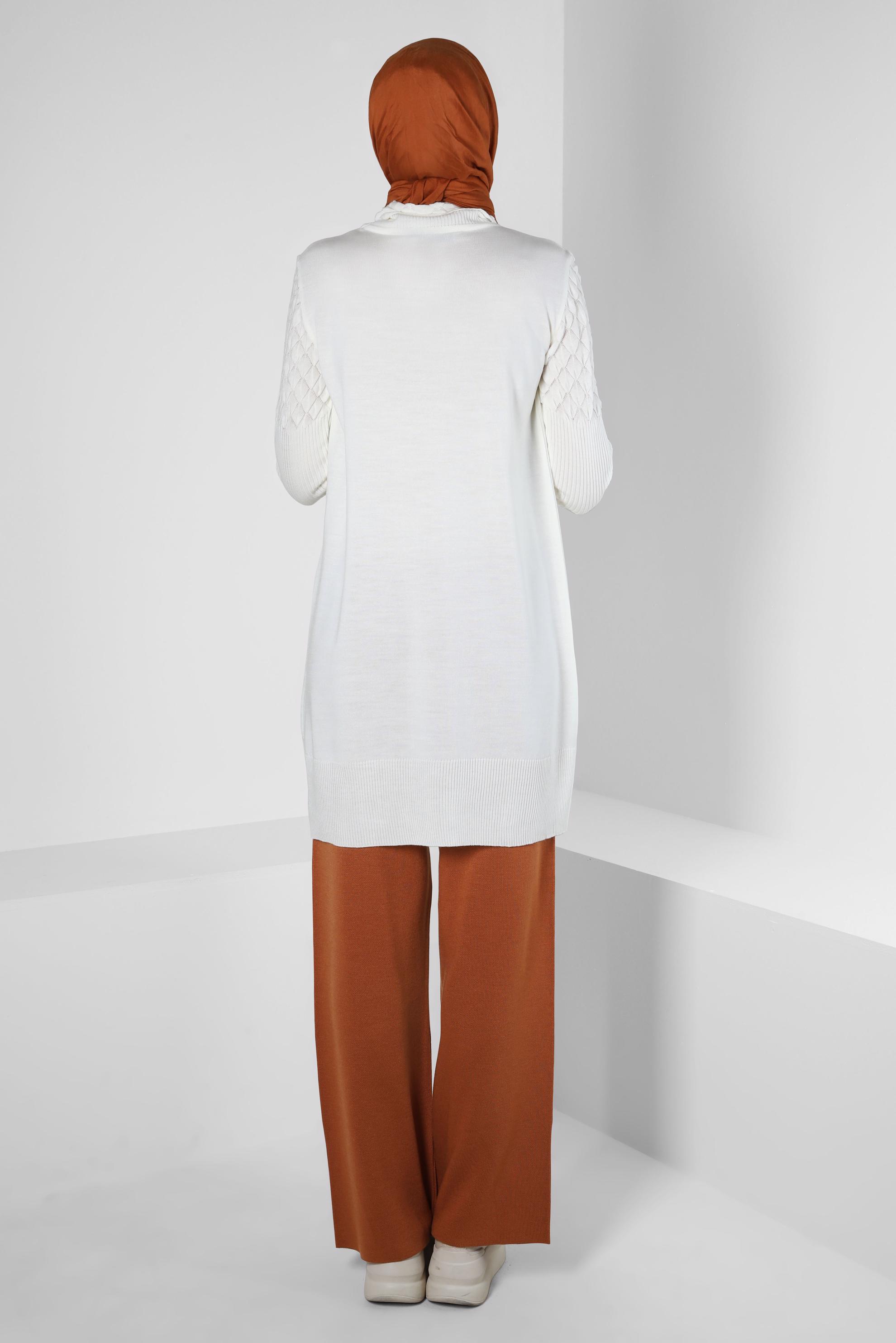 Vêtements hijab ORANGE PANTALON EN MAILLE 70610