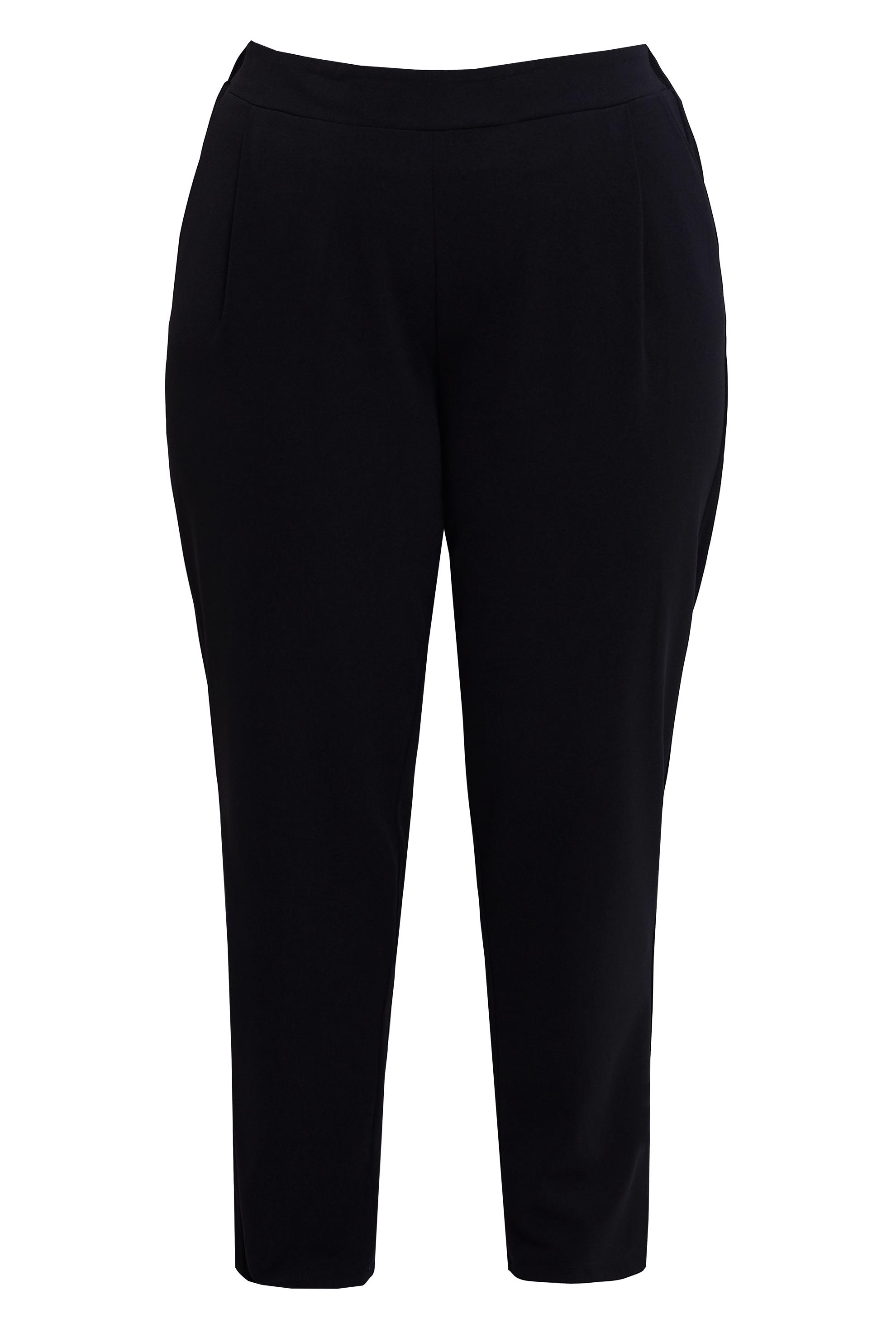 Hijab clothing BLACK ELASTIC WAIST PLUS SIZE PANTS 70611