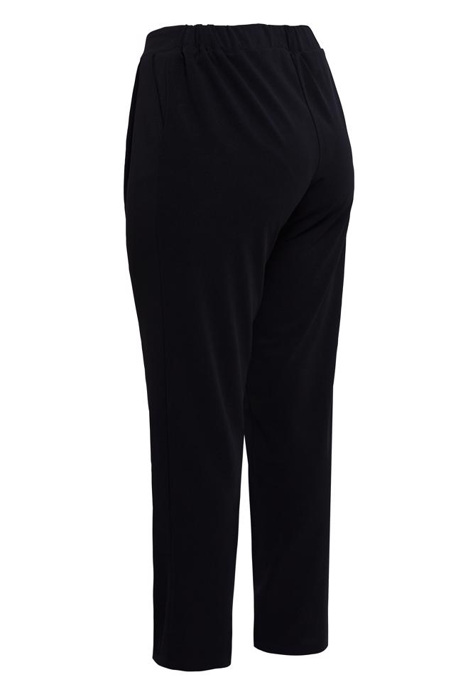 Vêtements hijab NOIR PANTALON TAILLE ÉLASTIQUE GRANDE TAILLE 70611 - ALVİNA