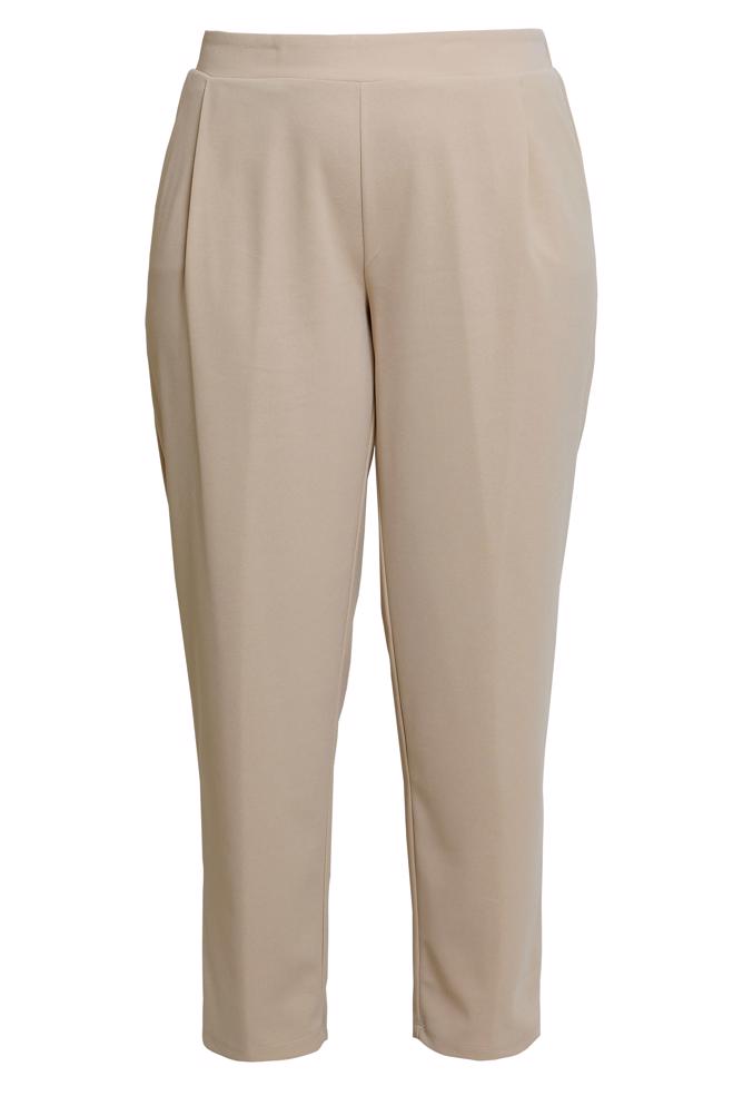 Vêtements hijab BEIGE PANTALON TAILLE ÉLASTIQUE GRANDE TAILLE 70611 - ALVİNA