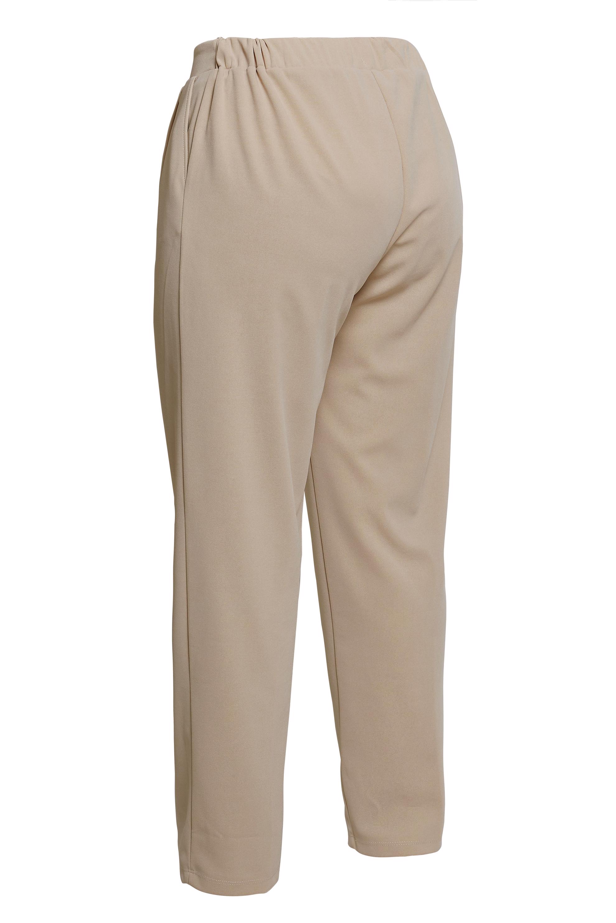 Vêtements hijab BEIGE PANTALON TAILLE ÉLASTIQUE GRANDE TAILLE 70611