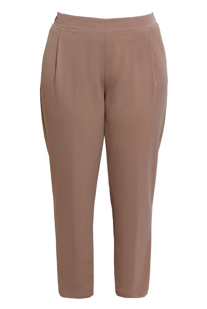Vêtements hijab BEIGE PANTALON TAILLE ÉLASTIQUE GRANDE TAILLE 70611 - ALVİNA