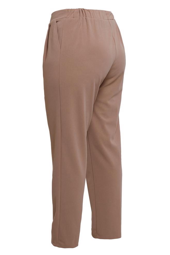 Vêtements hijab BEIGE PANTALON TAILLE ÉLASTIQUE GRANDE TAILLE 70611 - ALVİNA