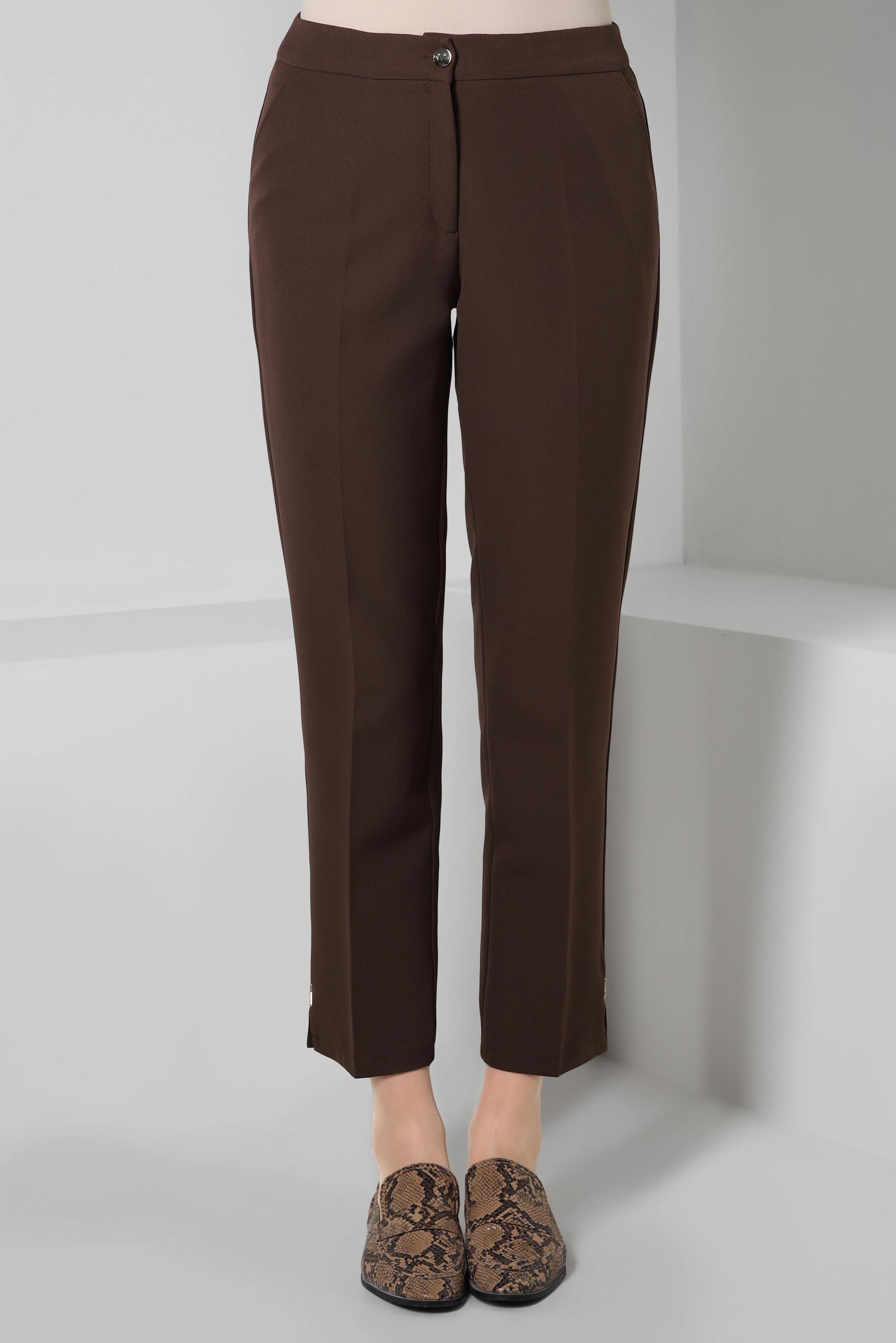 Tesettür giyim KAHVE DAR PAÇA PANTOLON 70613