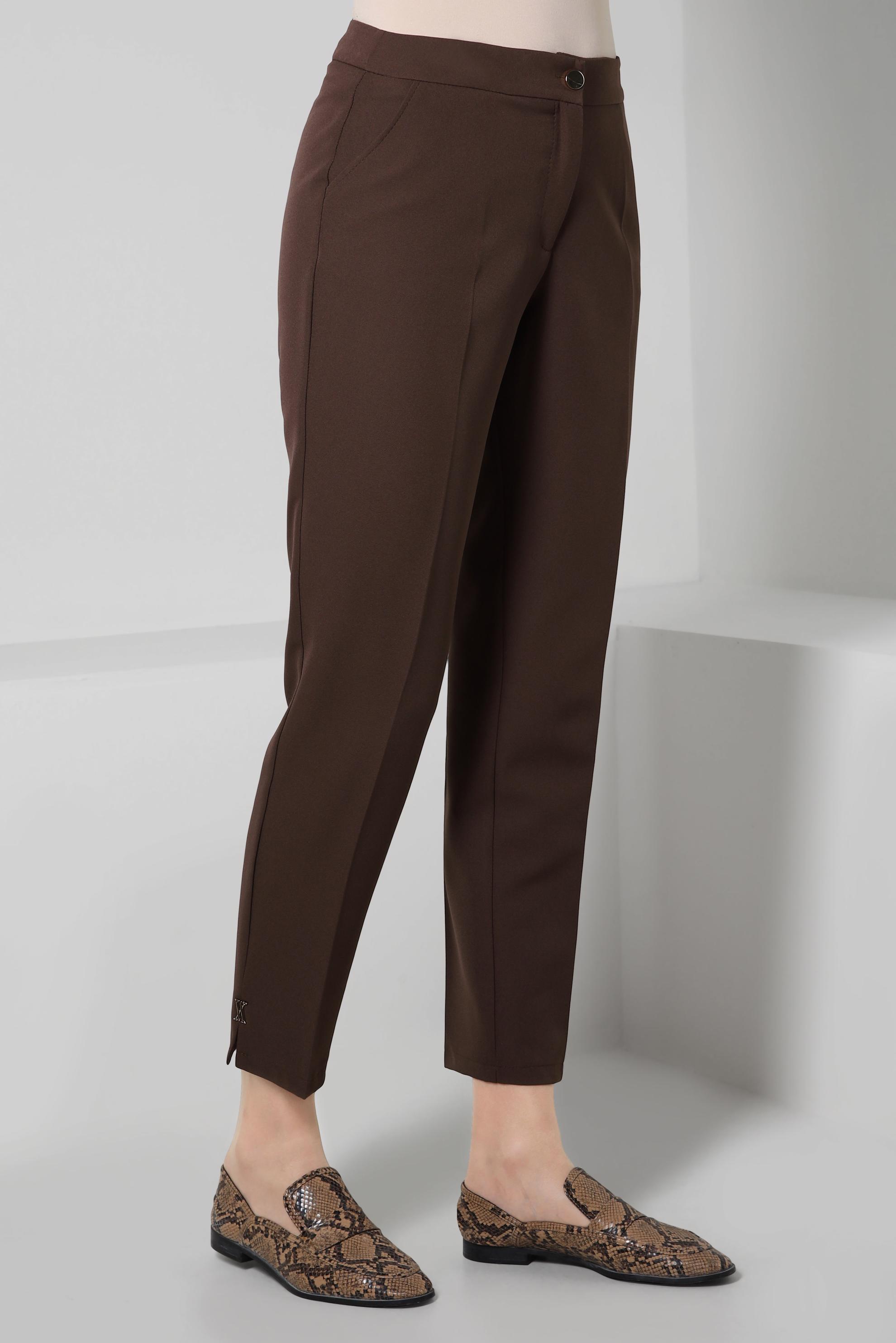 Tesettür giyim KAHVE DAR PAÇA PANTOLON 70613