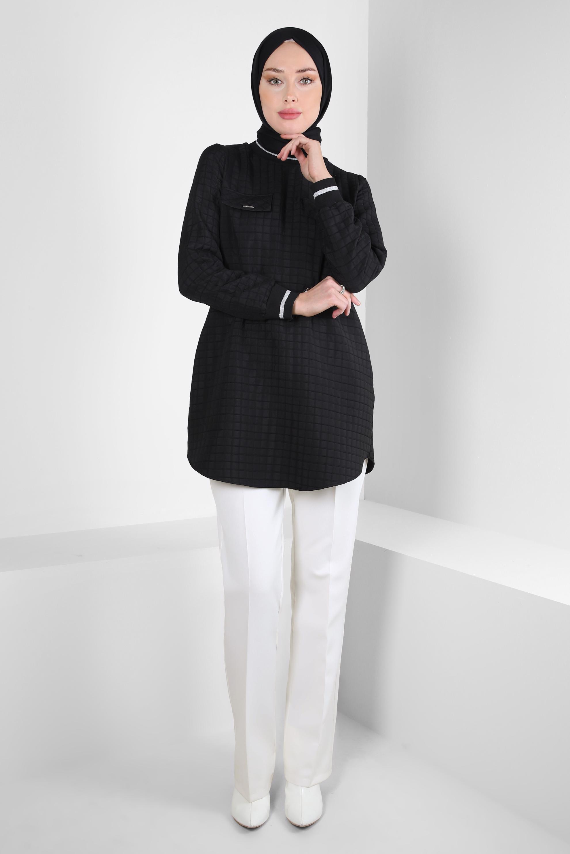 Tesettür giyim BEYAZ YÜKSEK BEL PANTOLON 70614