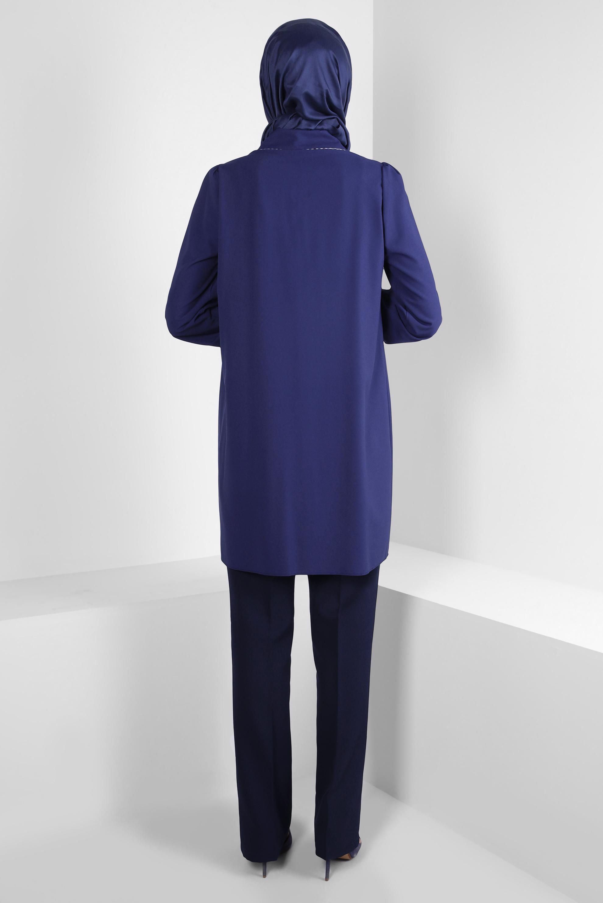 Tesettür giyim LACİVERT YÜKSEK BEL PANTOLON 70614