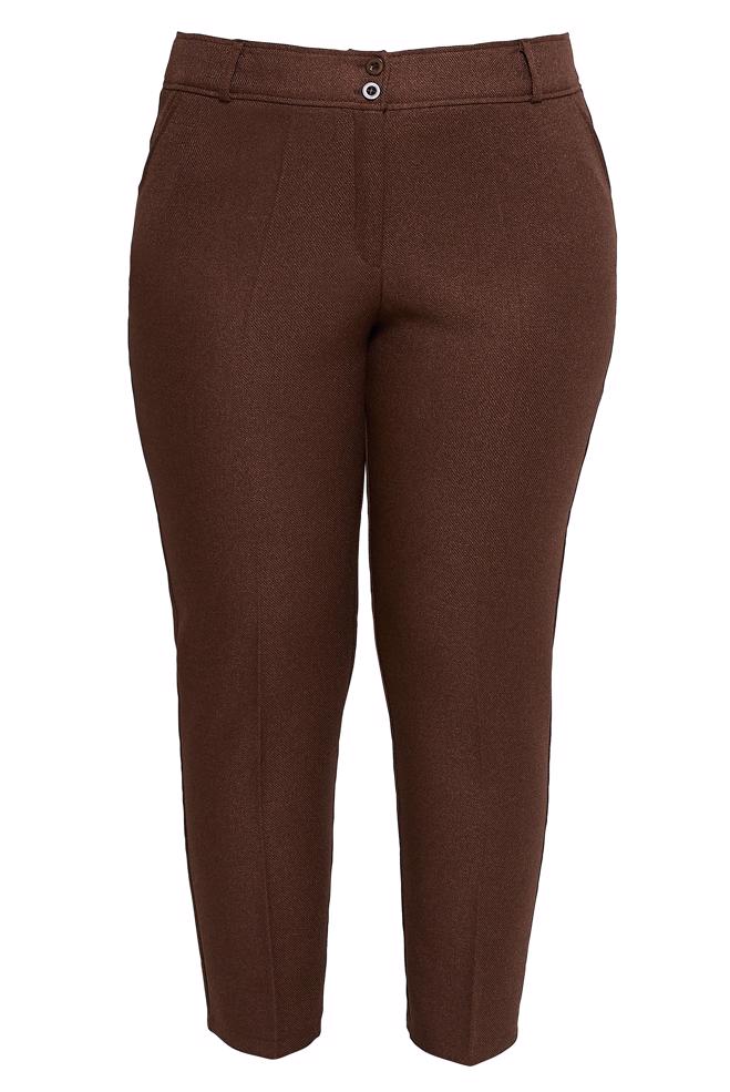 Vêtements hijab BRUN PANTALON SKINNY GRANDE TAILLE 70615 - ALVİNA