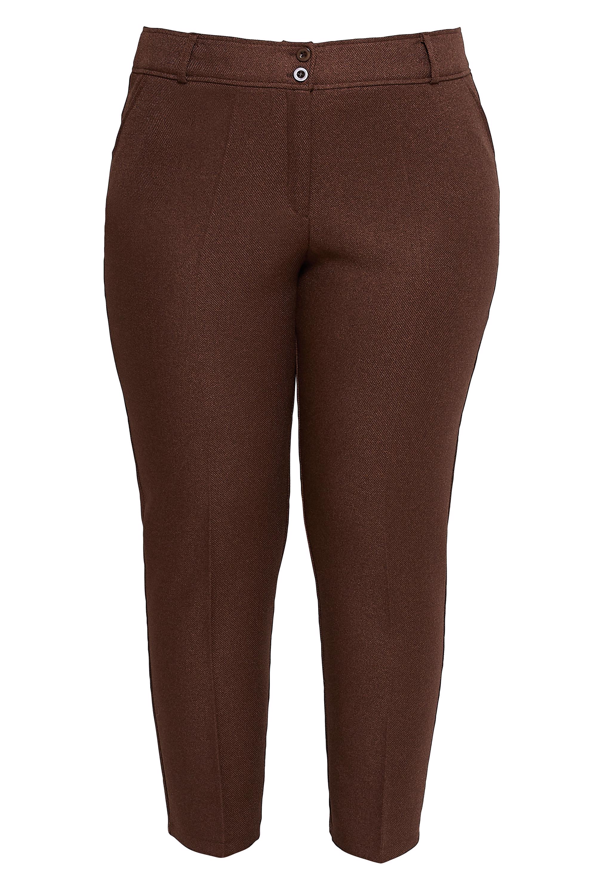 Tesettür giyim KAHVE DAR PAÇA BÜYÜK BEDEN PANTOLON 70615