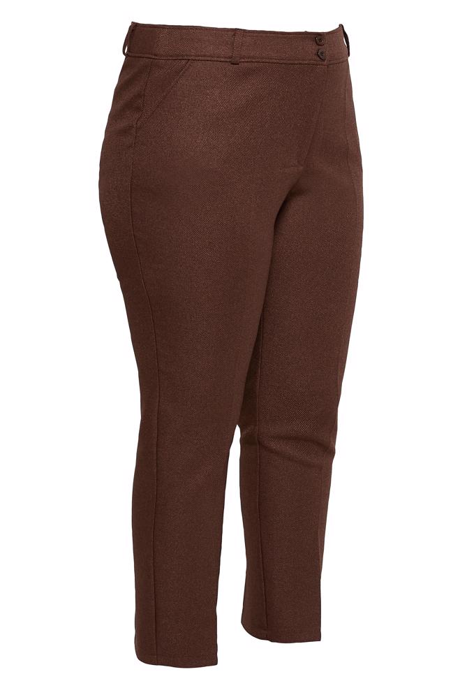 Vêtements hijab BRUN PANTALON SKINNY GRANDE TAILLE 70615 - ALVİNA
