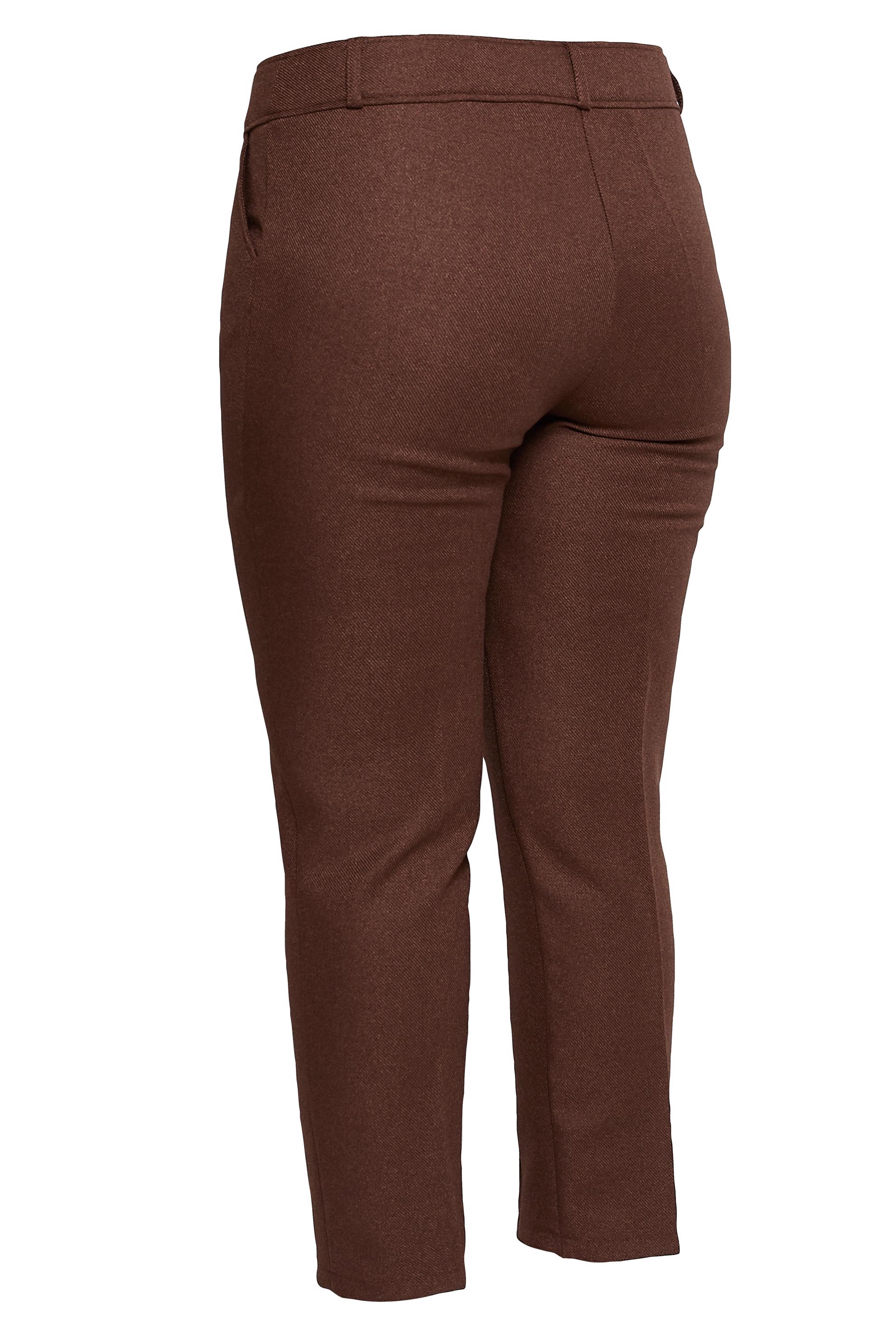 Tesettür giyim KAHVE DAR PAÇA BÜYÜK BEDEN PANTOLON 70615