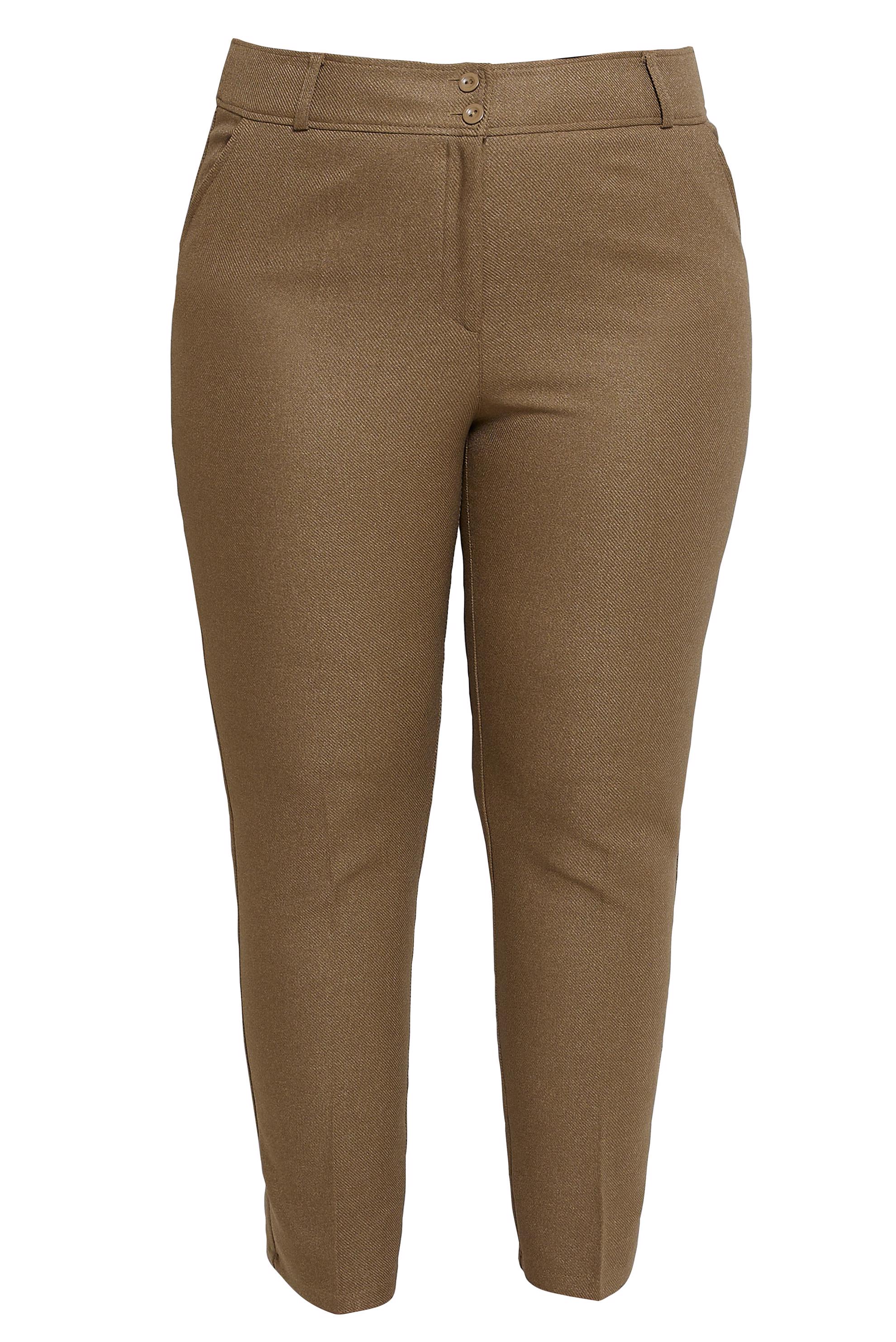 Tesettür giyim KAHVE DAR PAÇA BÜYÜK BEDEN PANTOLON 70615