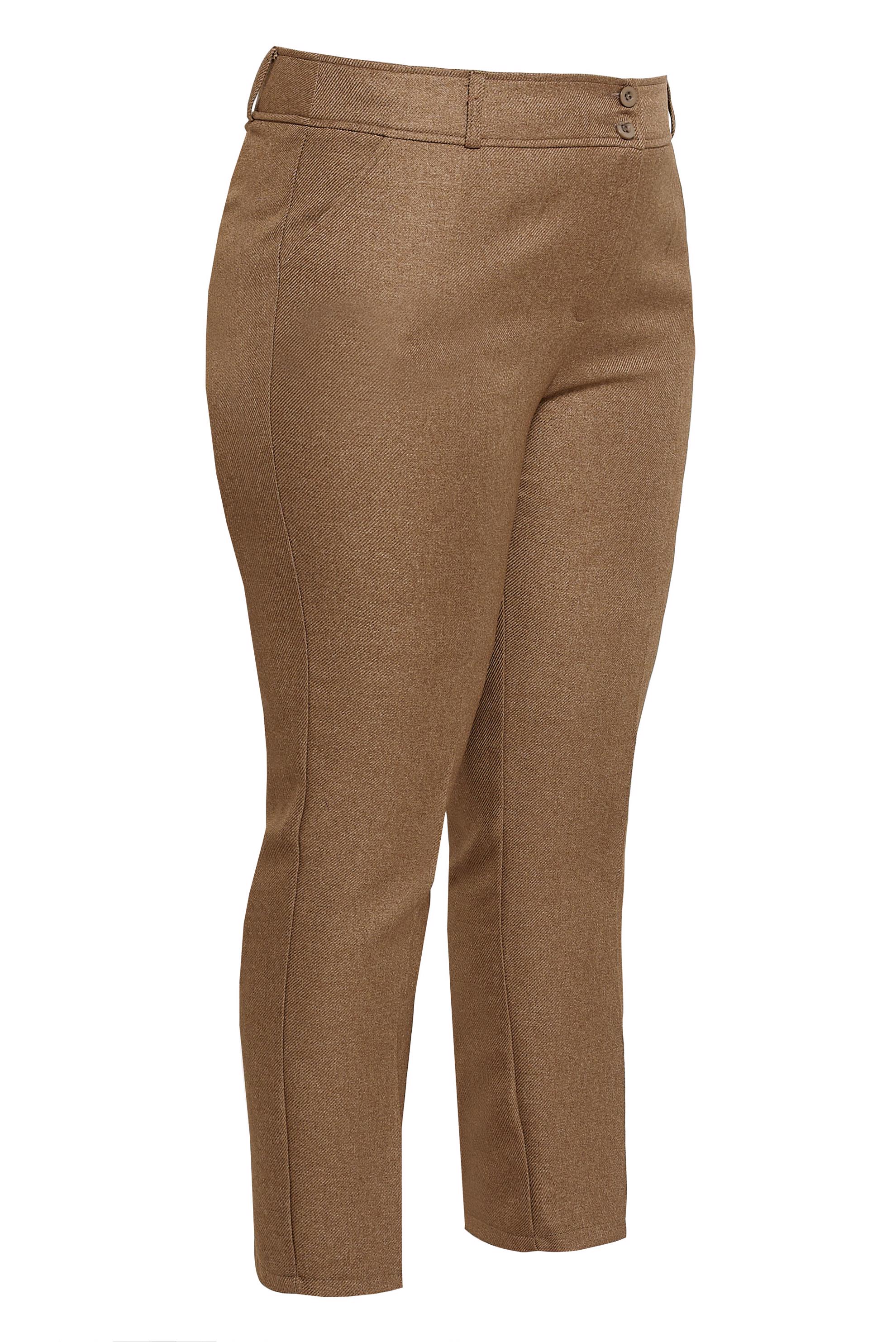 Tesettür giyim KAHVE DAR PAÇA BÜYÜK BEDEN PANTOLON 70615