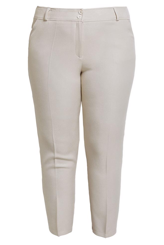 Vêtements hijab ÉCRUE PANTALON SKINNY GRANDE TAILLE 70615 - ALVİNA