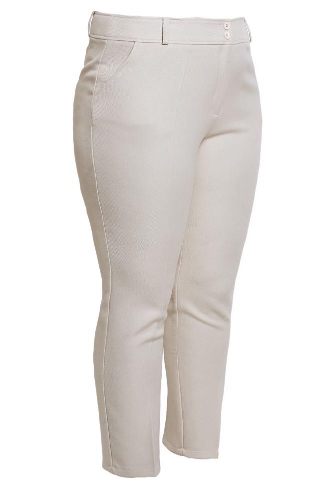 Vêtements hijab ÉCRUE PANTALON SKINNY GRANDE TAILLE 70615 - ALVİNA