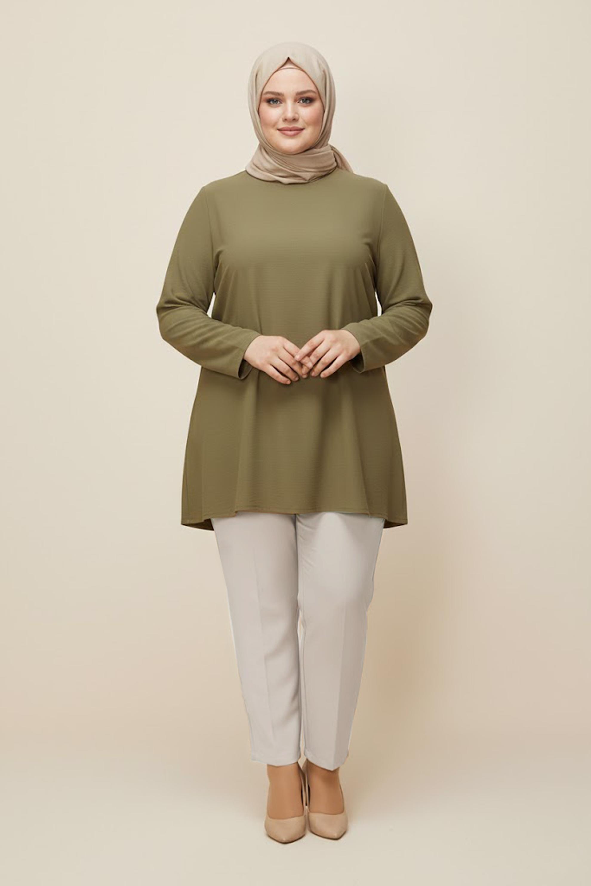 Vêtements hijab ÉCRUE PANTALON SKINNY GRANDE TAILLE 70615