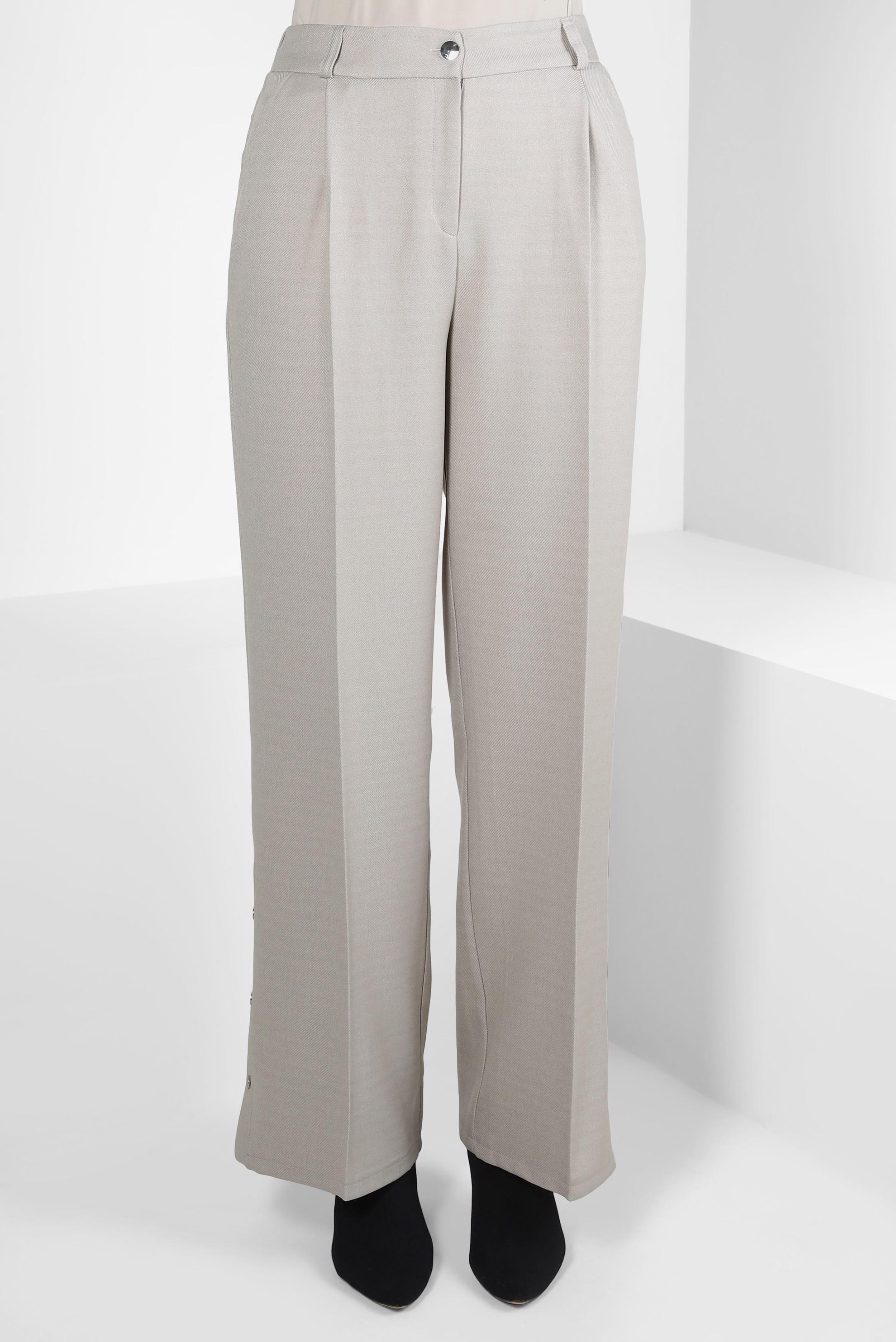 Tesettür giyim BEJ GENİŞ PAÇA PANTOLON 70616