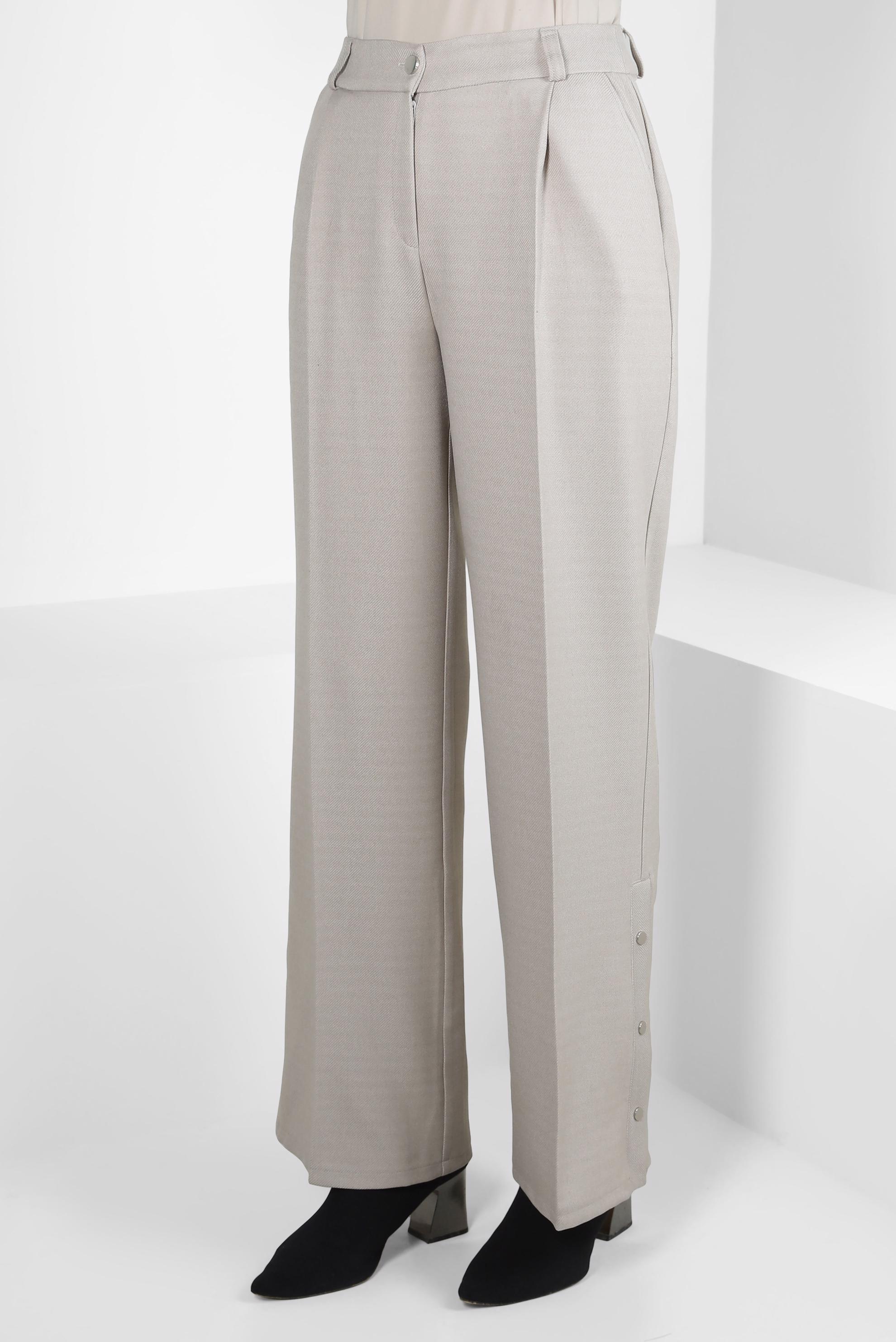 Tesettür giyim BEJ GENİŞ PAÇA PANTOLON 70616