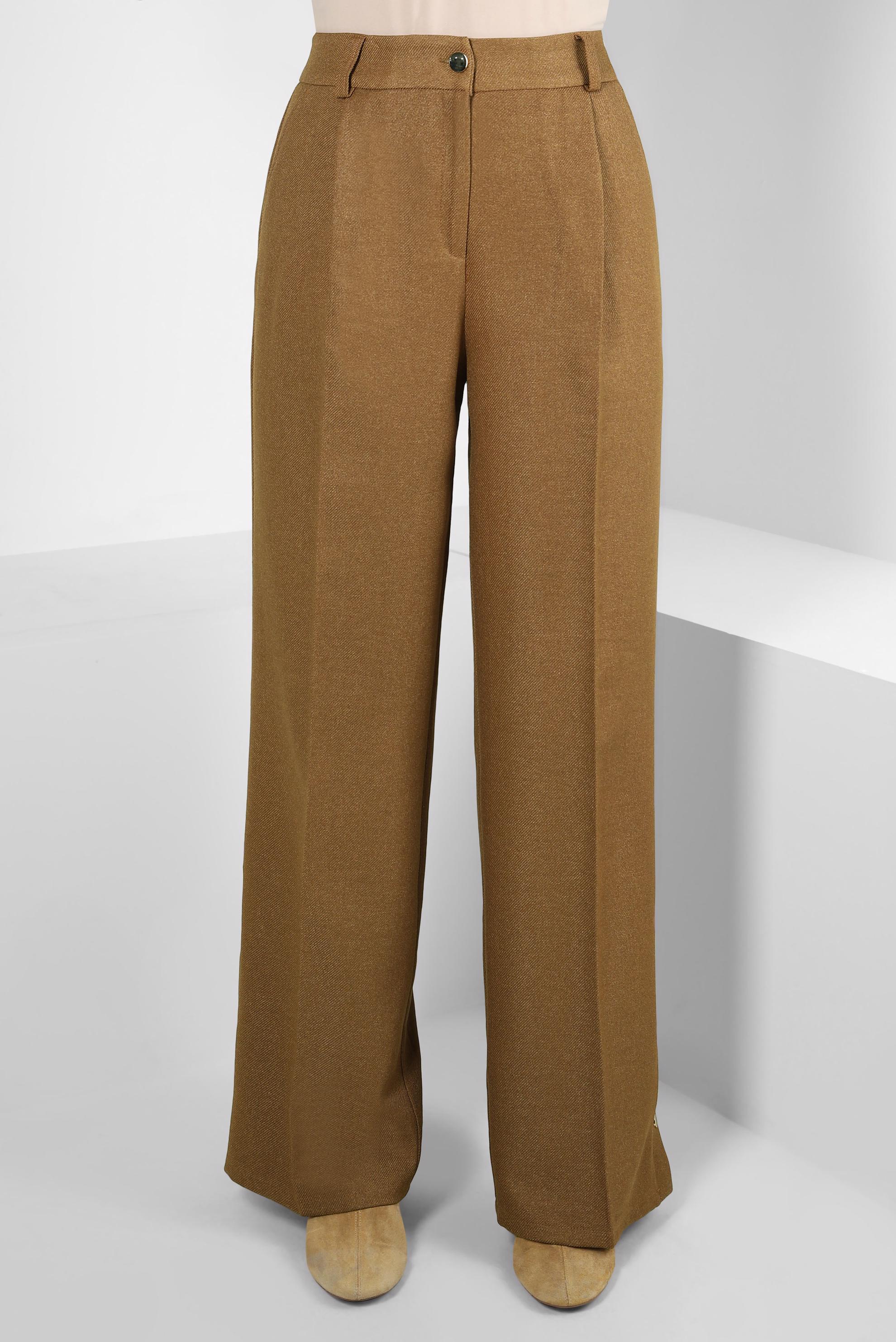 Tesettür giyim SARI GENİŞ PAÇA PANTOLON 70616