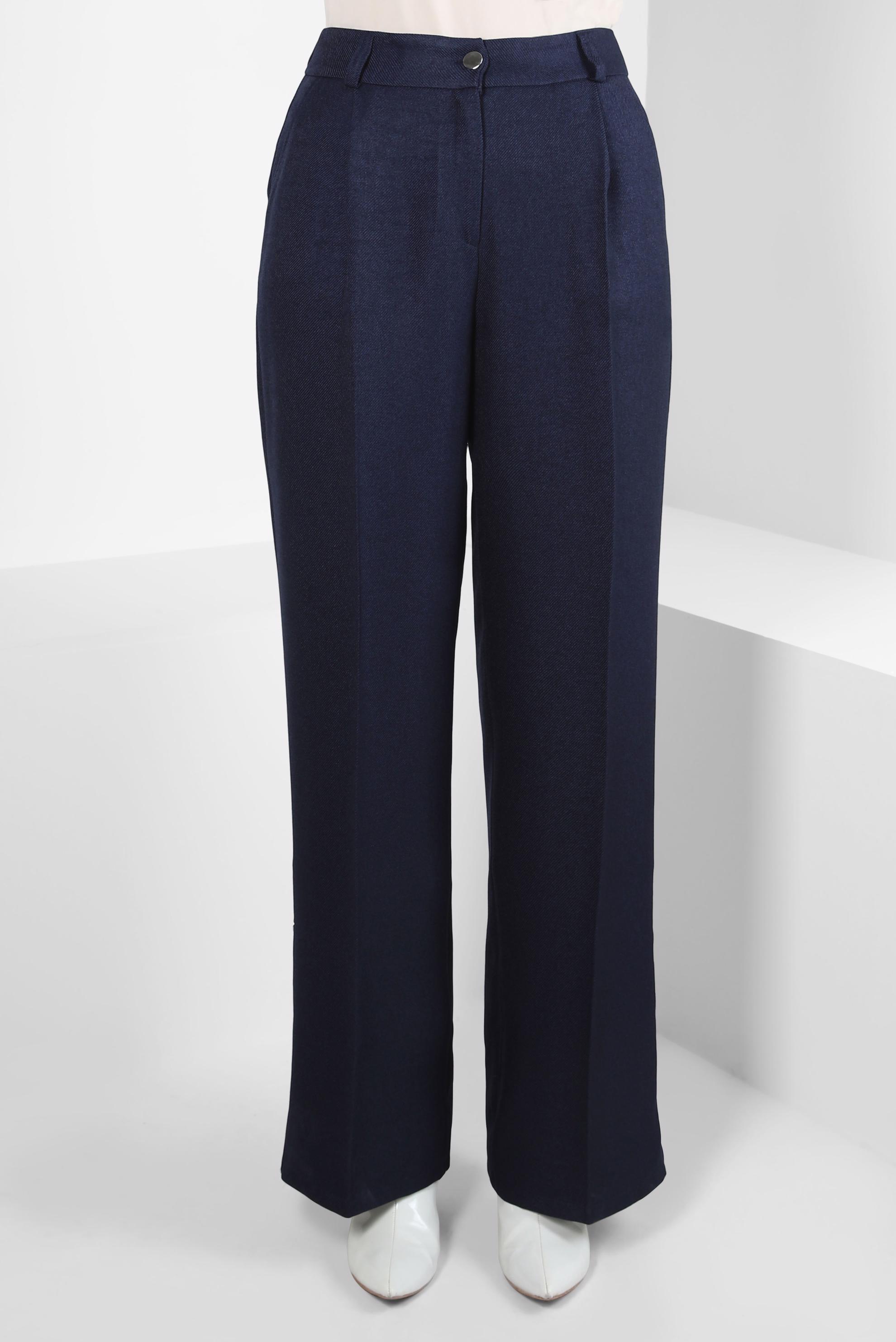 Tesettür giyim LACİVERT GENİŞ PAÇA PANTOLON 70616