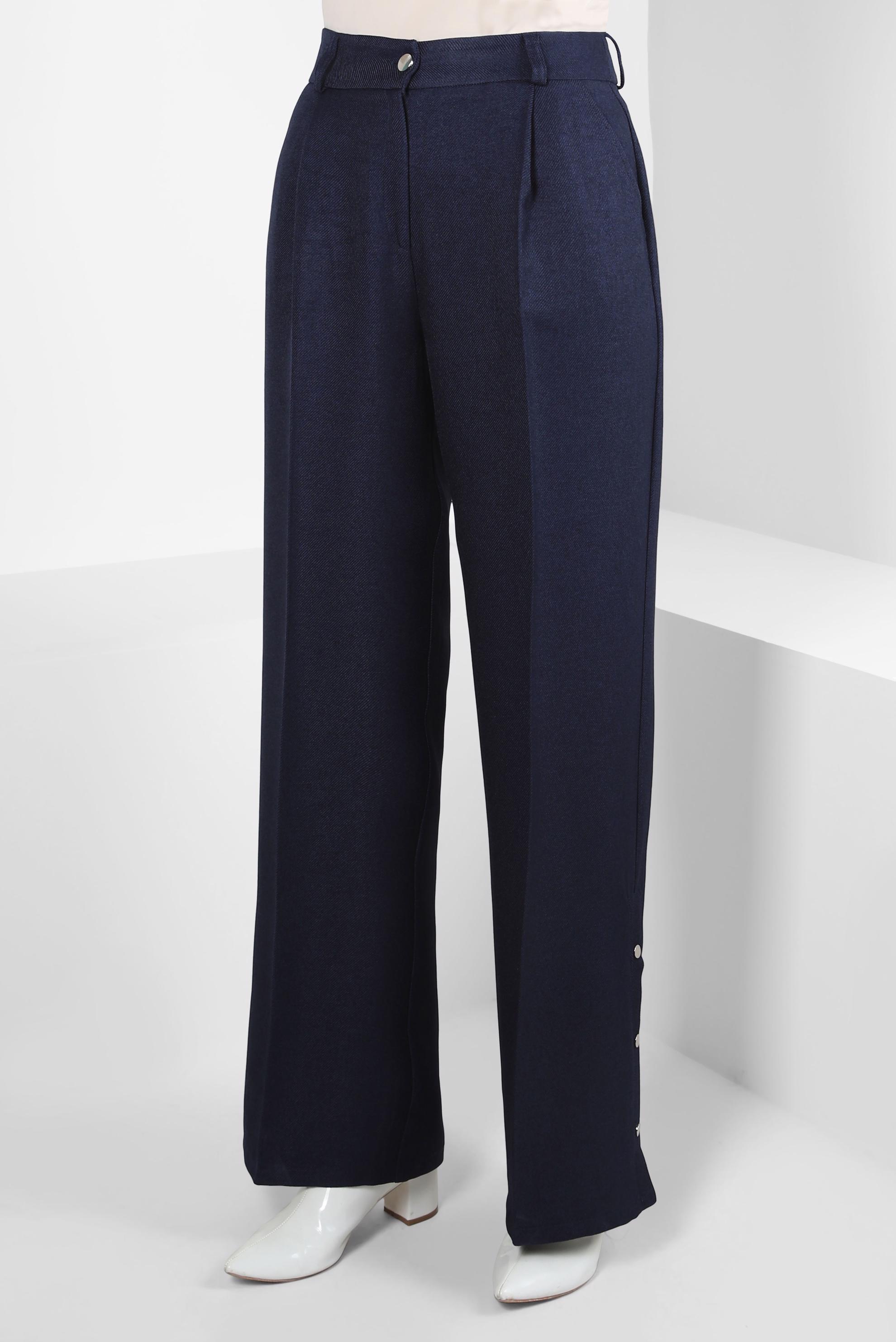 Tesettür giyim LACİVERT GENİŞ PAÇA PANTOLON 70616