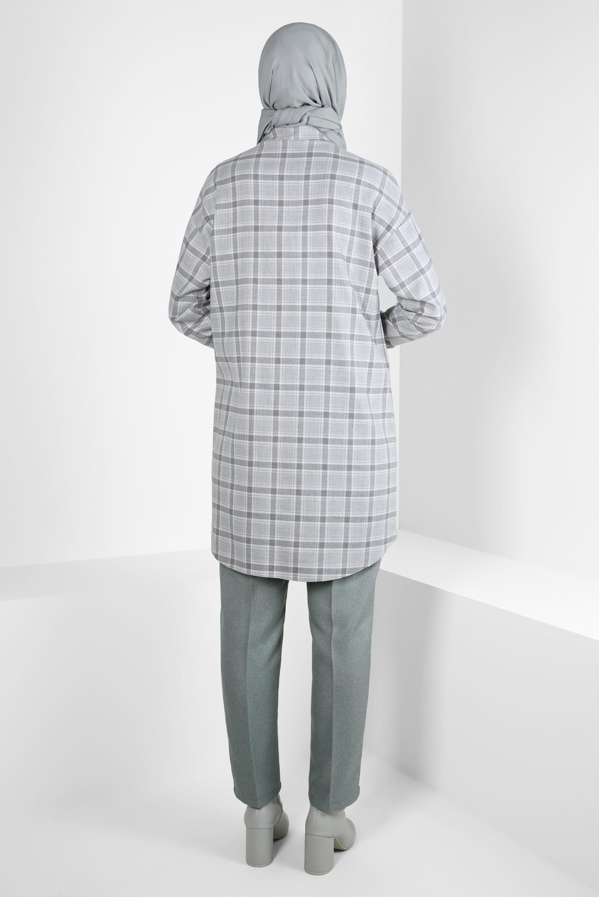 Tesettür giyim GRİ KLASİK KESİM PANTOLON 70617