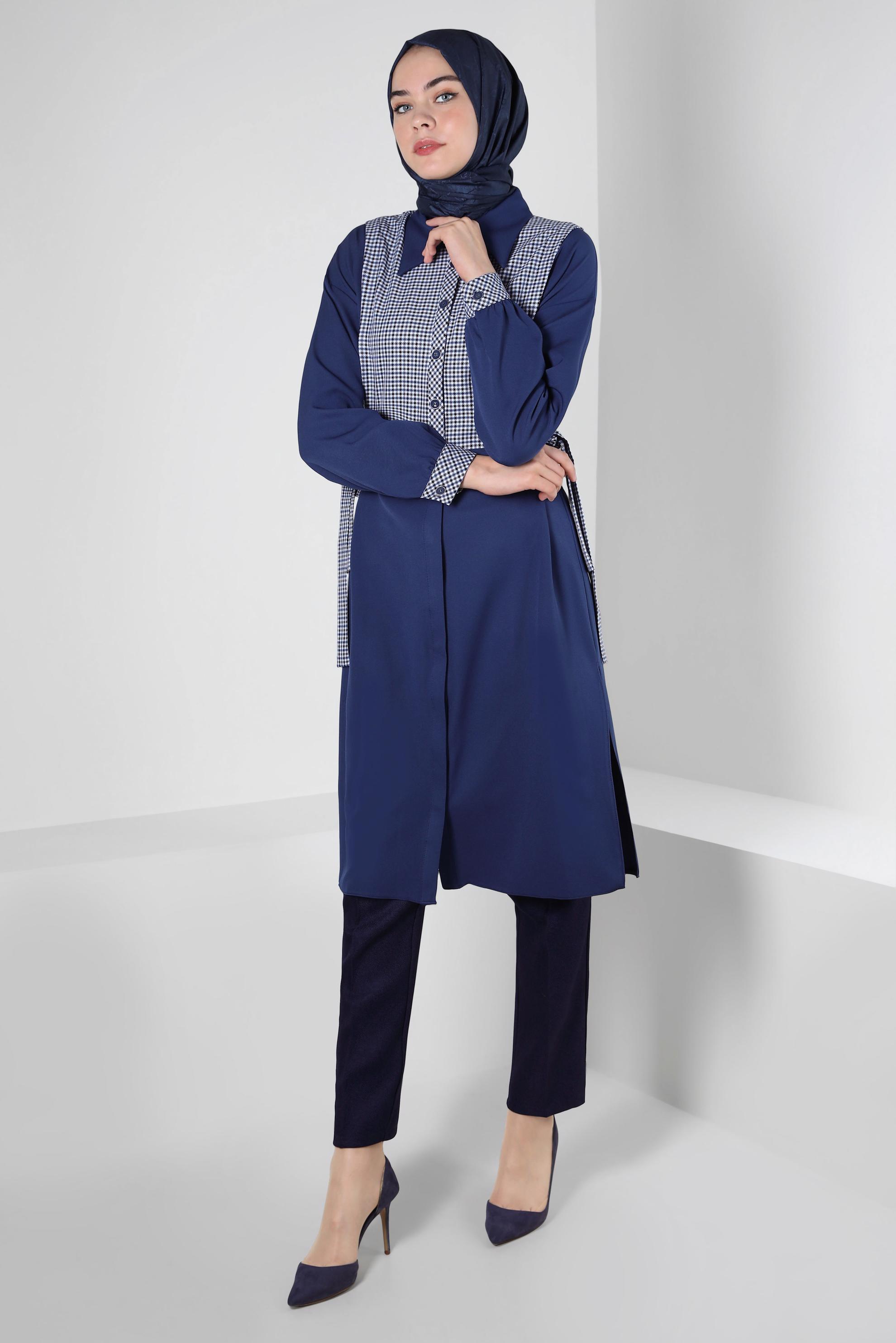 Tesettür giyim LACİVERT KLASİK KESİM PANTOLON 70617
