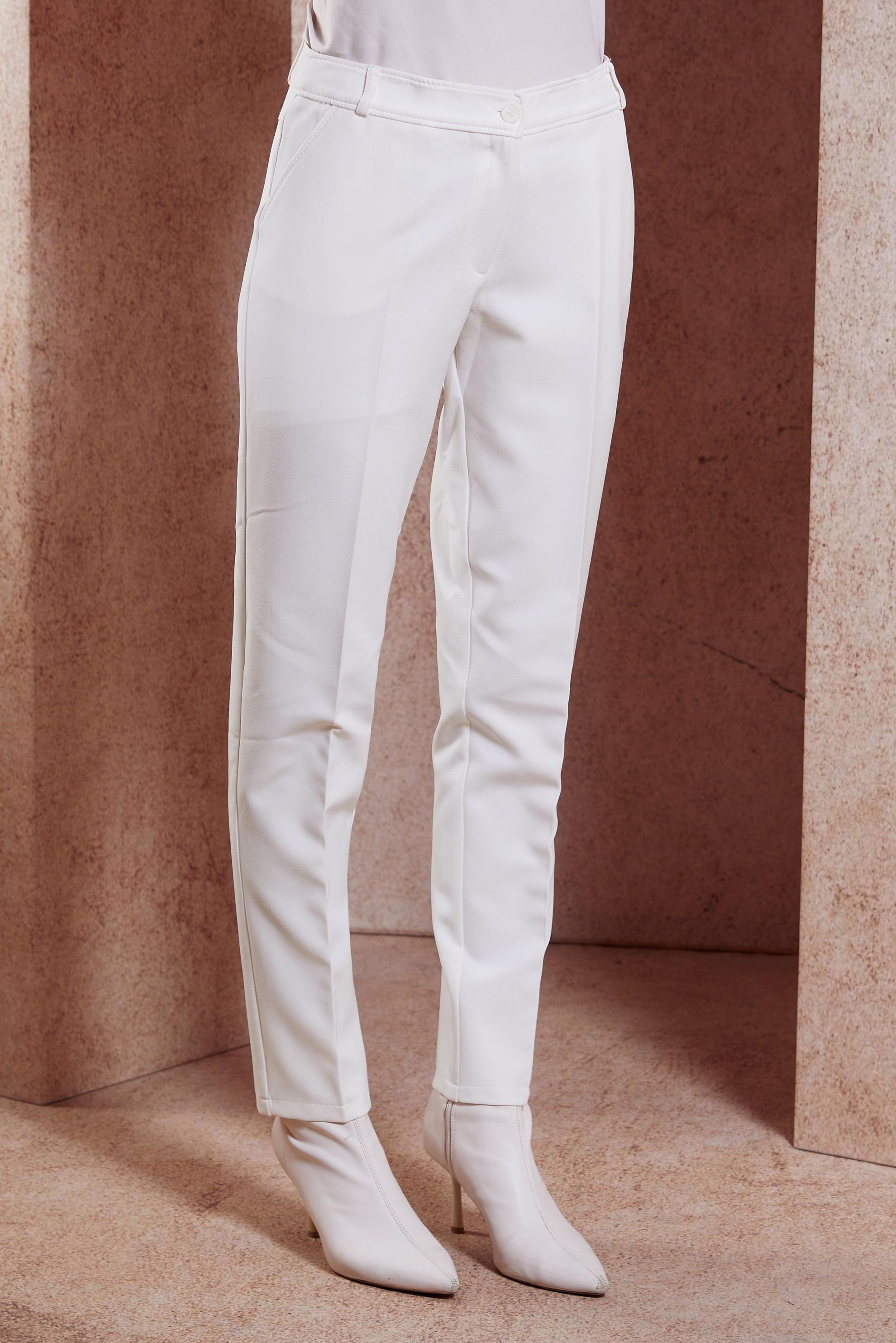 Tesettür giyim BEYAZ YÜKSEK BEL PANTOLON 70618