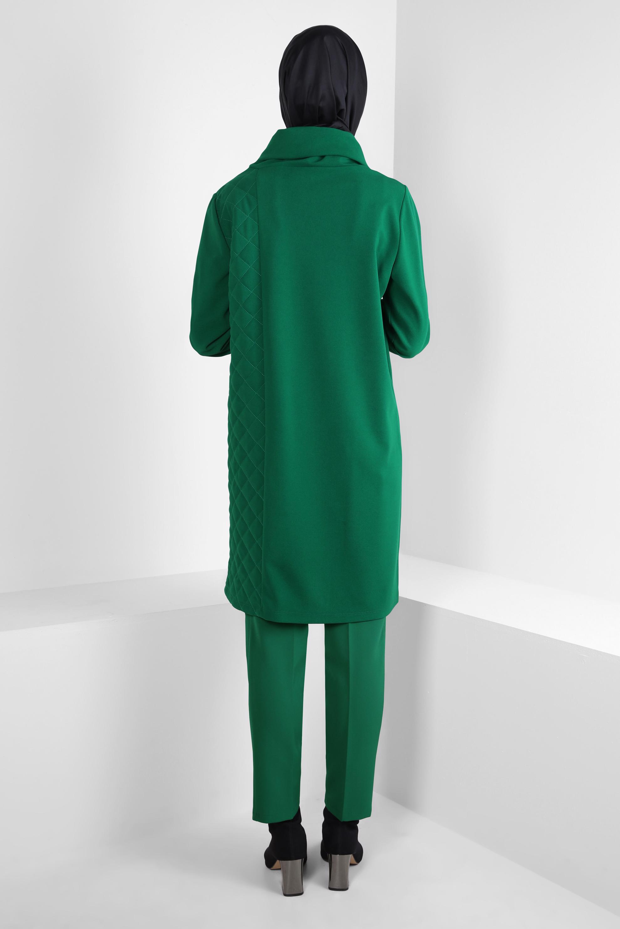 Tesettür giyim YEŞİL YÜKSEK BEL PANTOLON 70618