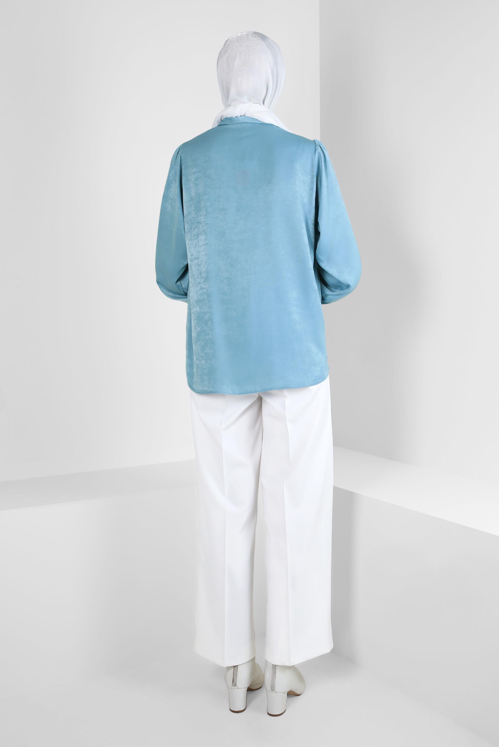 Tesettür giyim BEYAZ GENİŞ PAÇA PANTOLON 70620