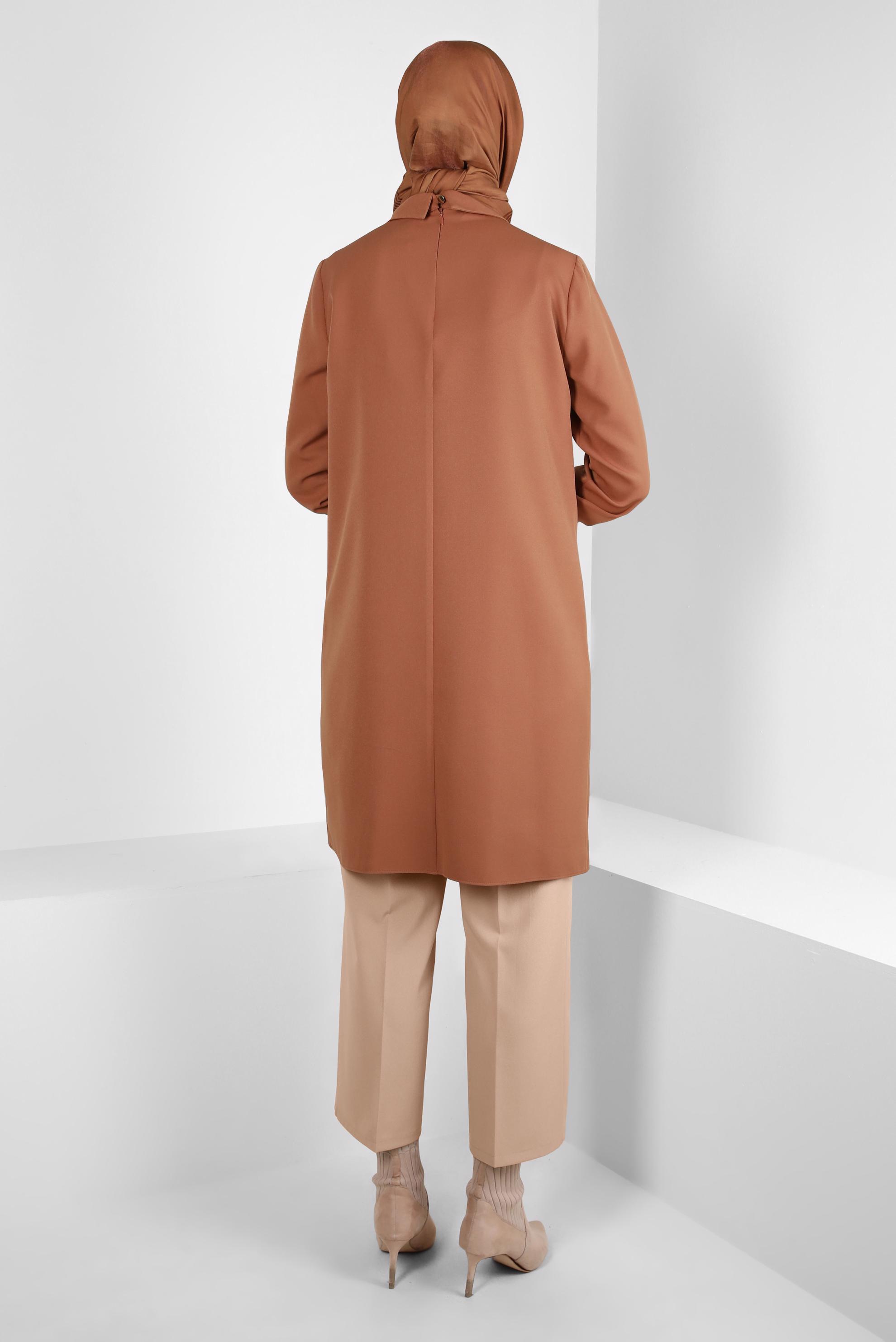 Tesettür giyim BEJ GENİŞ PAÇA PANTOLON 70620