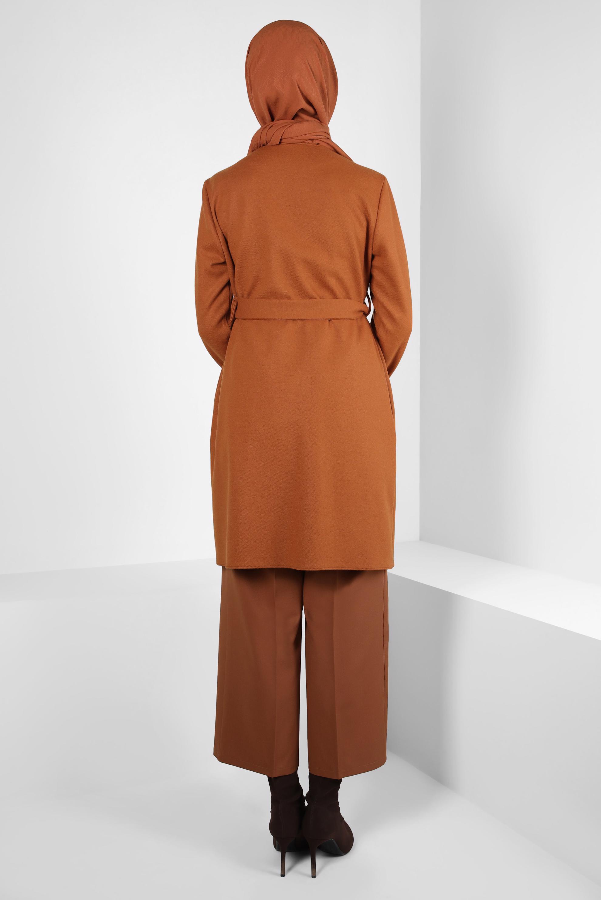 Tesettür giyim TABA GENİŞ PAÇA PANTOLON 70620