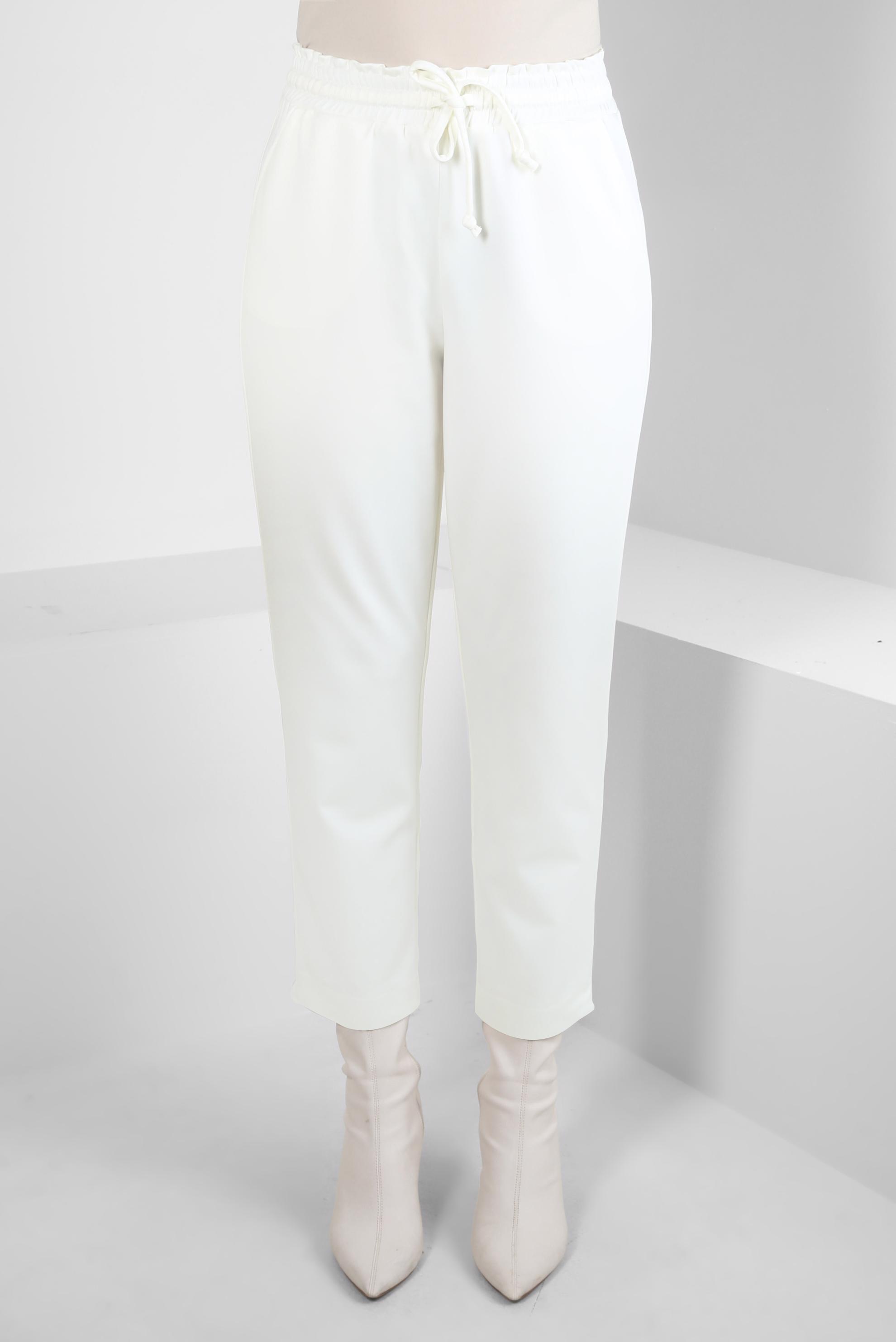 Tesettür giyim BEYAZ BELİ LASTİKLİ PANTOLON 70623