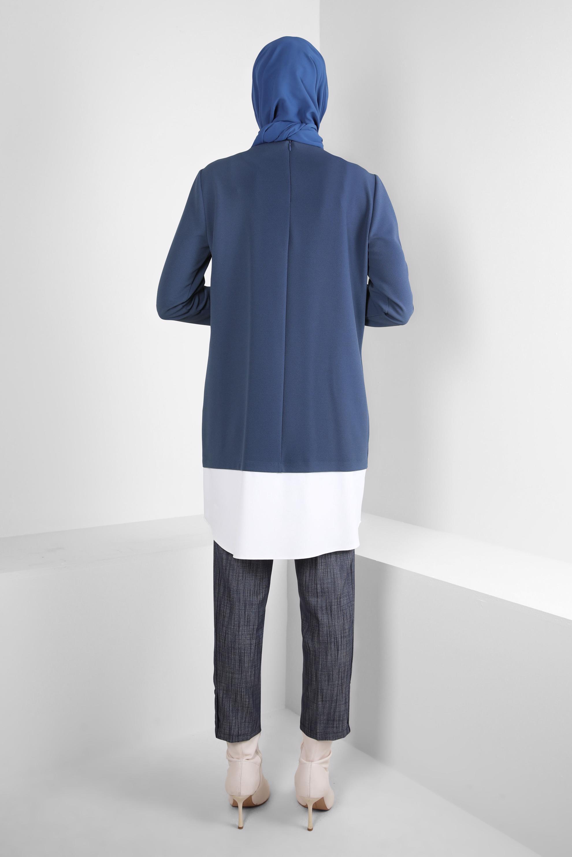 Tesettür giyim LACİVERT YÜKSEK BEL PANTOLON 70624