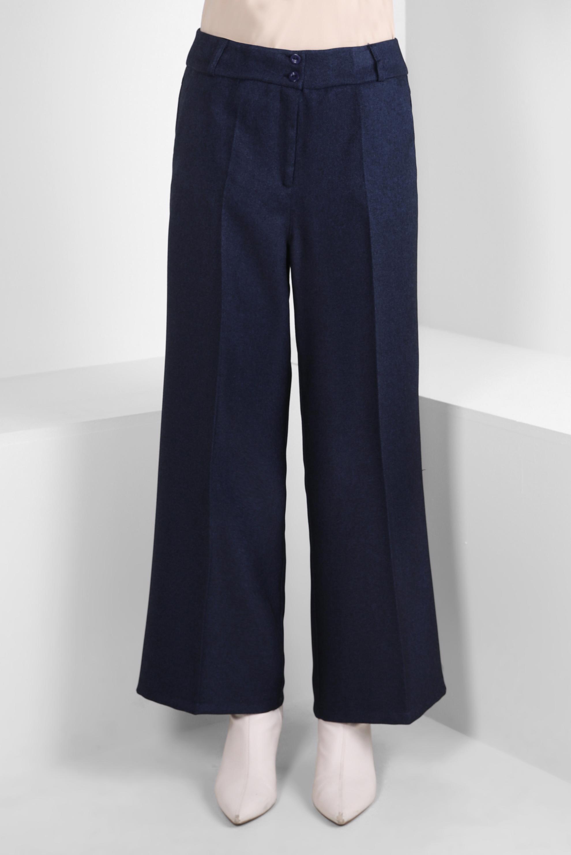 Tesettür giyim LACİVERT GENİŞ PAÇA PANTOLON 70626