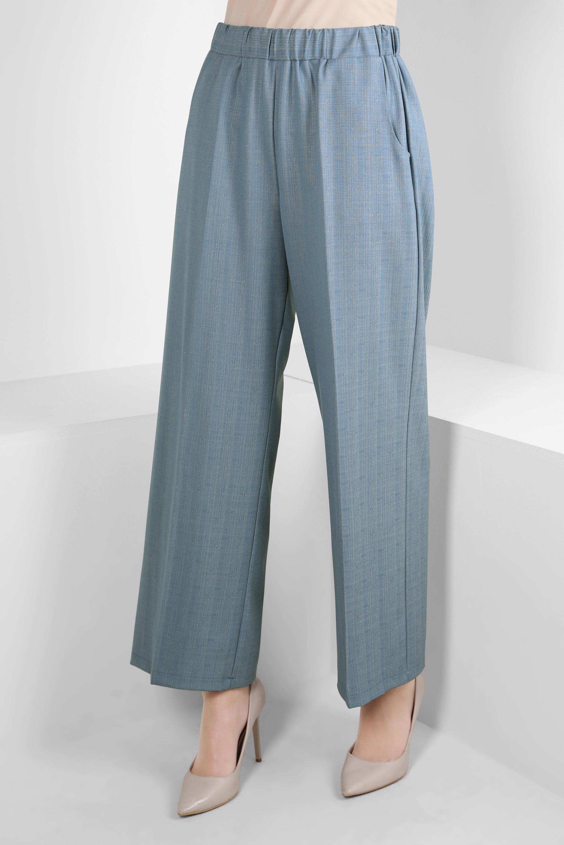 Vêtements hijab BLEU PANTALON TAILLE ÉLASTIQUE 70627