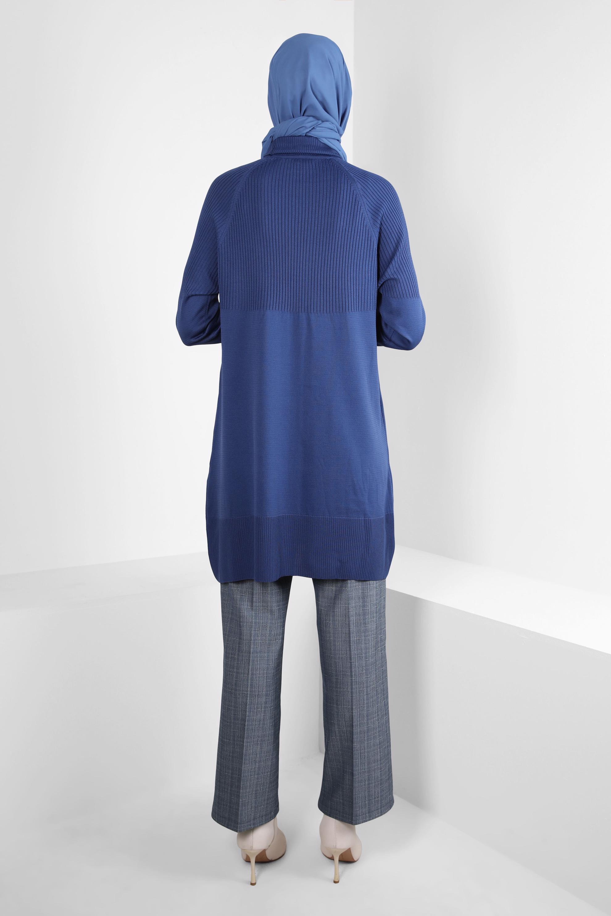 Tesettür giyim LACİVERT BELİ LASTİKLİ PANTOLON 70627