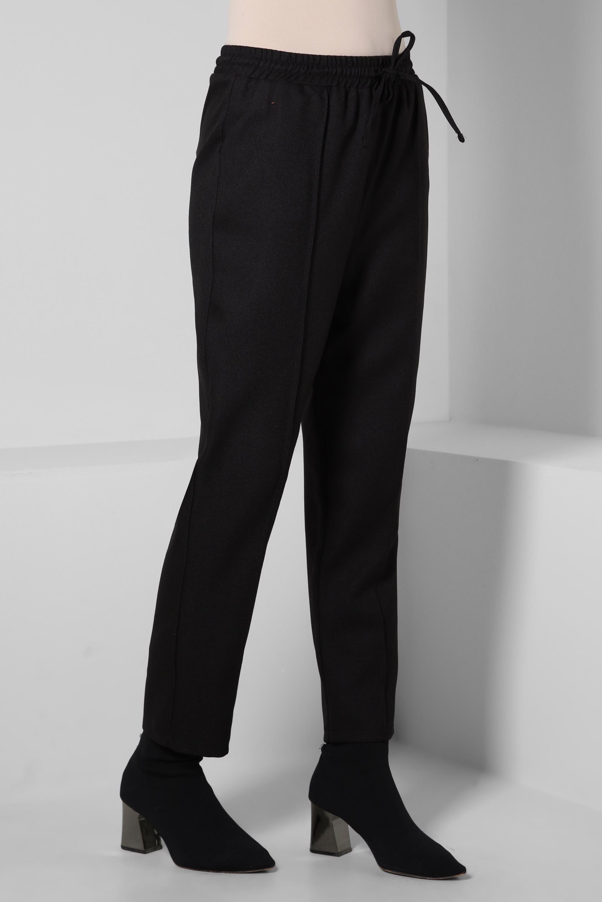 Vêtements hijab NOIR PANTALON TAILLE HAUTE 70628