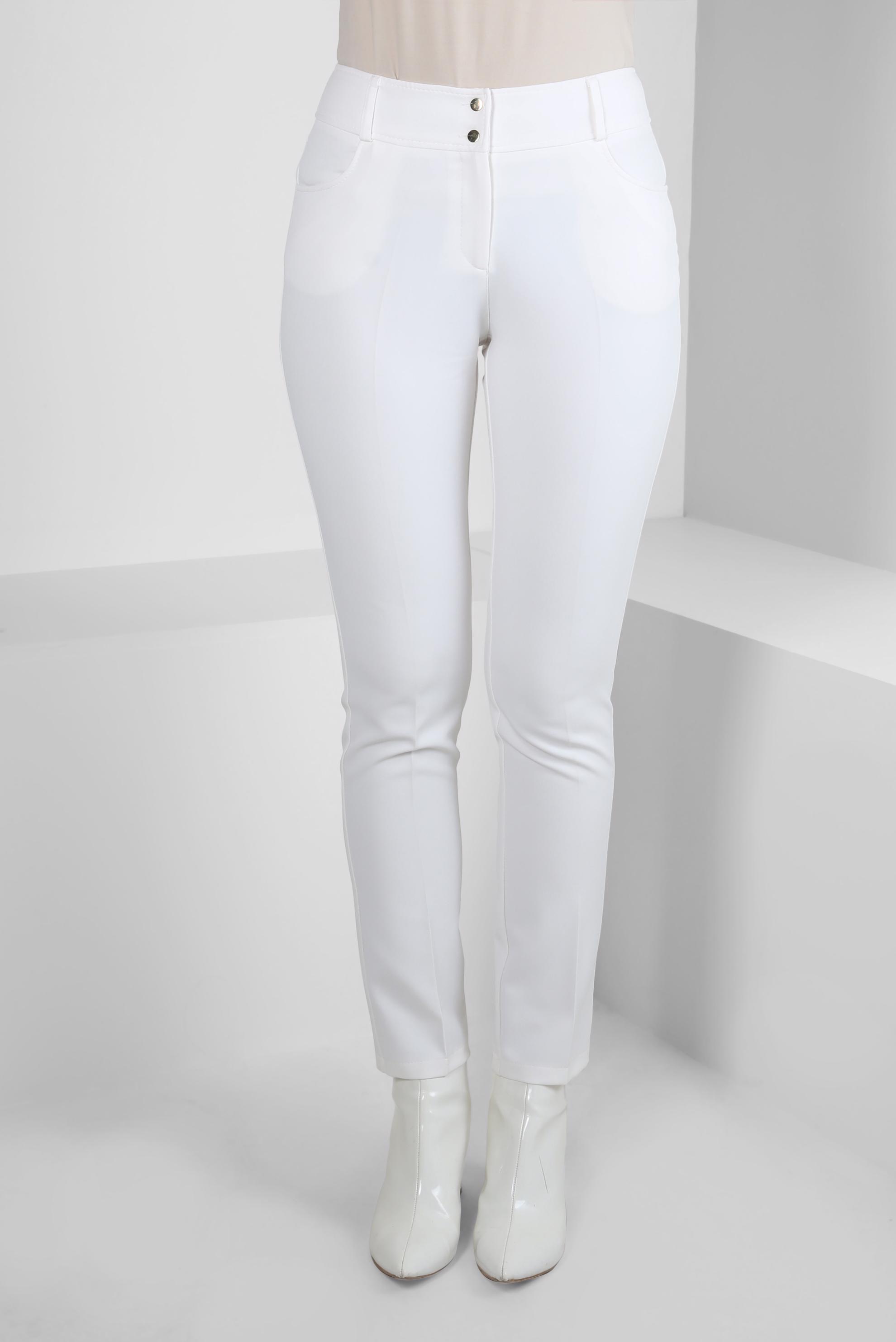 Tesettür giyim BEYAZ DAR PAÇA PANTOLON 70629