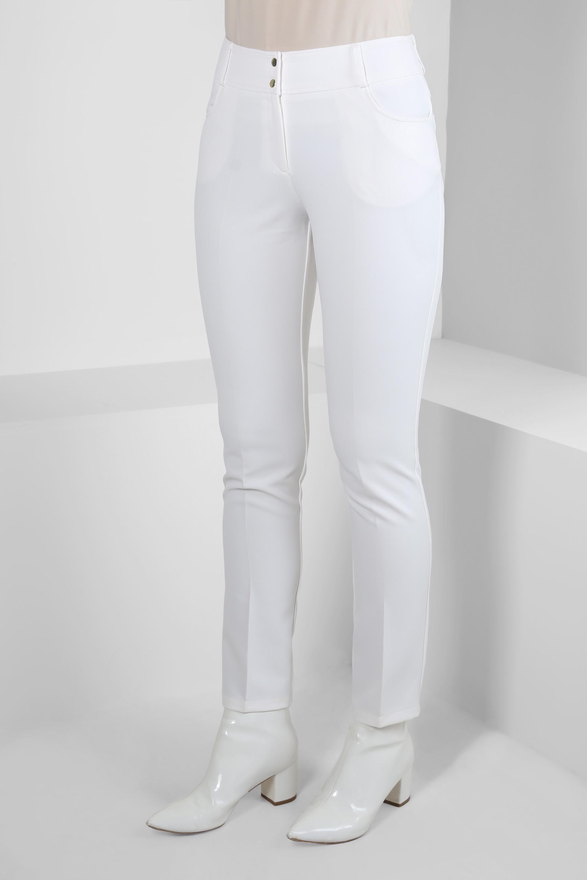 Tesettür giyim BEYAZ DAR PAÇA PANTOLON 70629